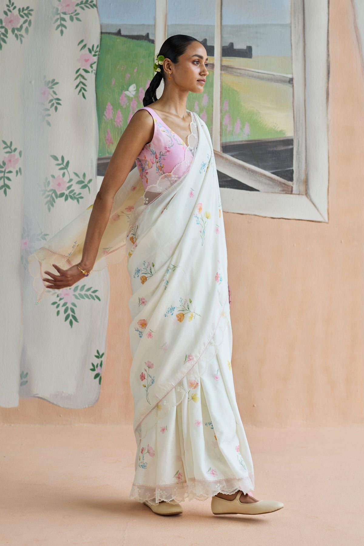 Florist Mulberry Silk Sari