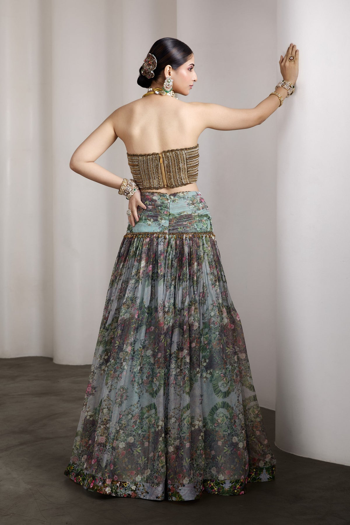 Paisley Blue Lehenga Set