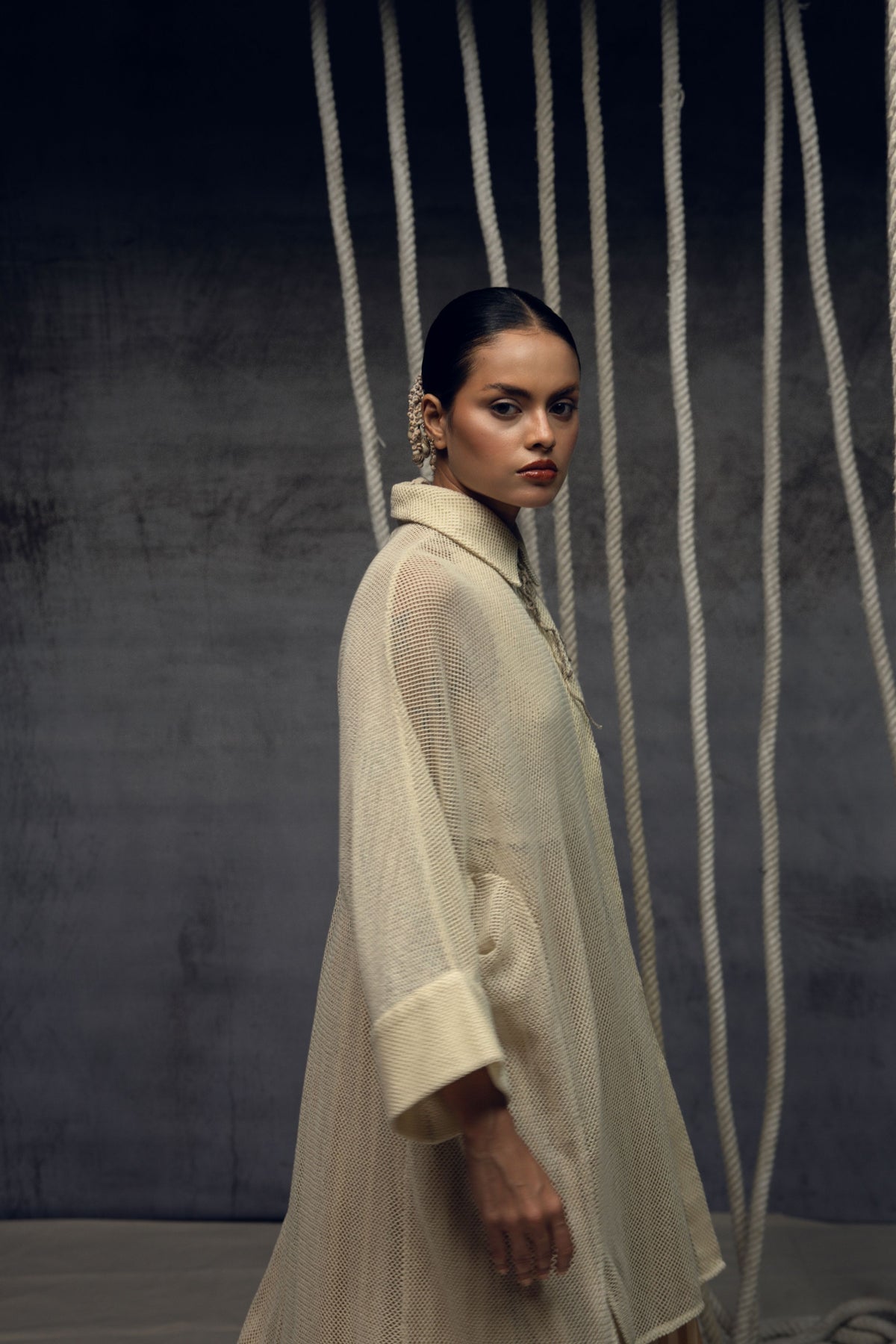 Ivory Mesh Shirt