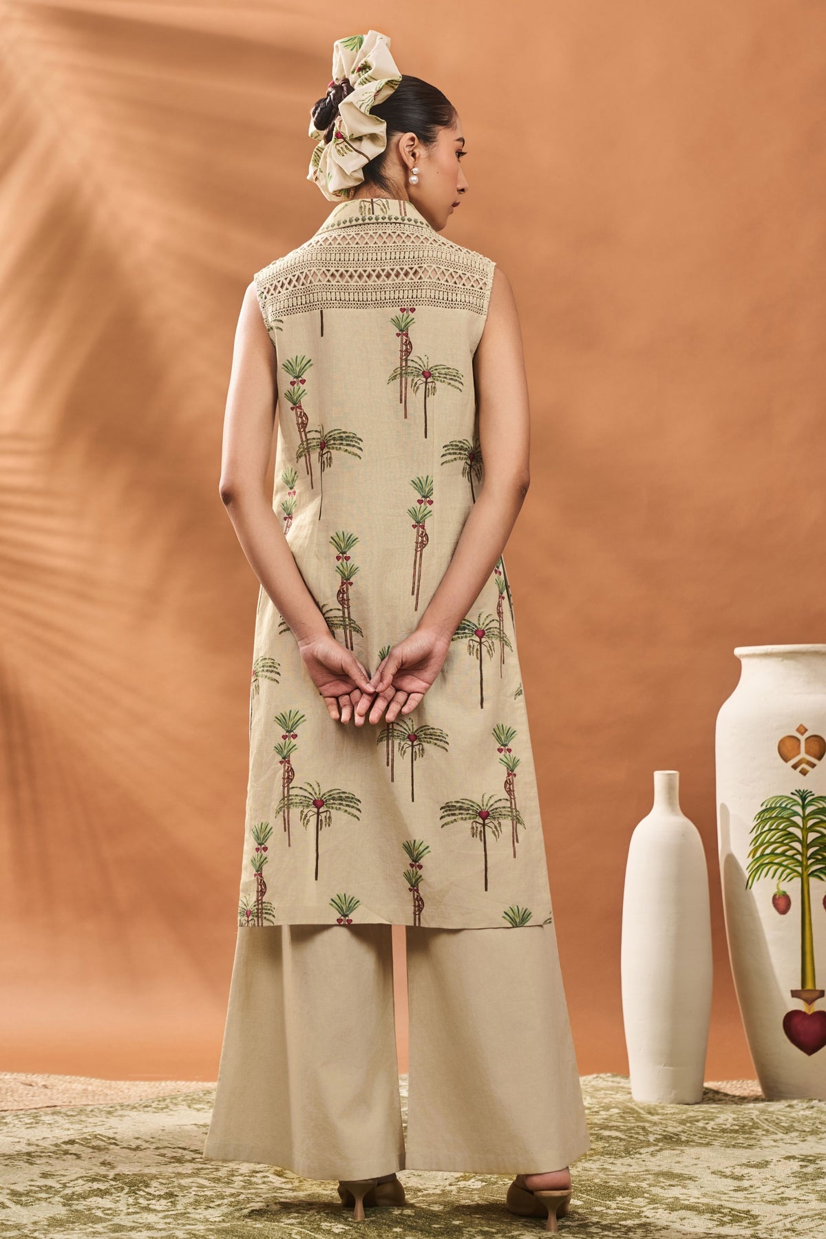 Sage Green Blooming Tunic Set
