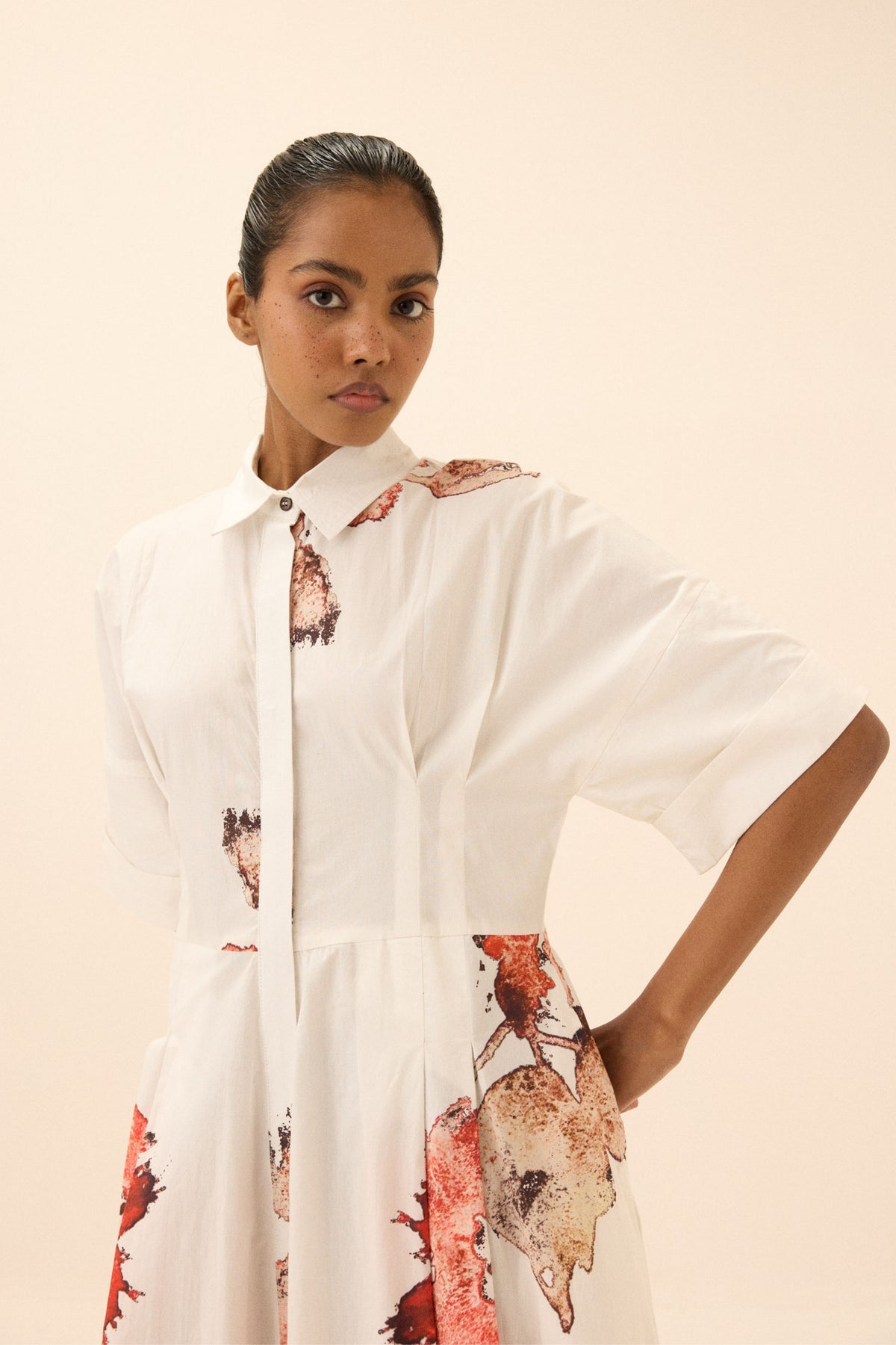 Caucasian Shirt Dress