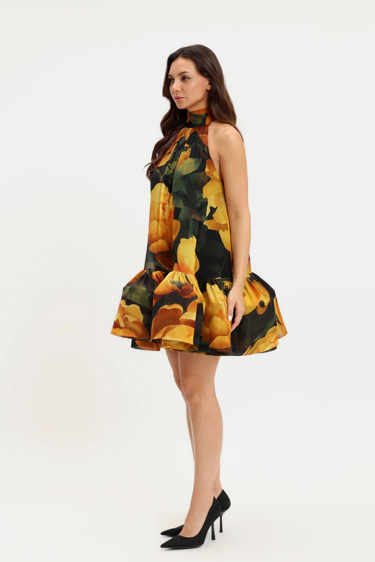 Halter Neck Trapeze Dress