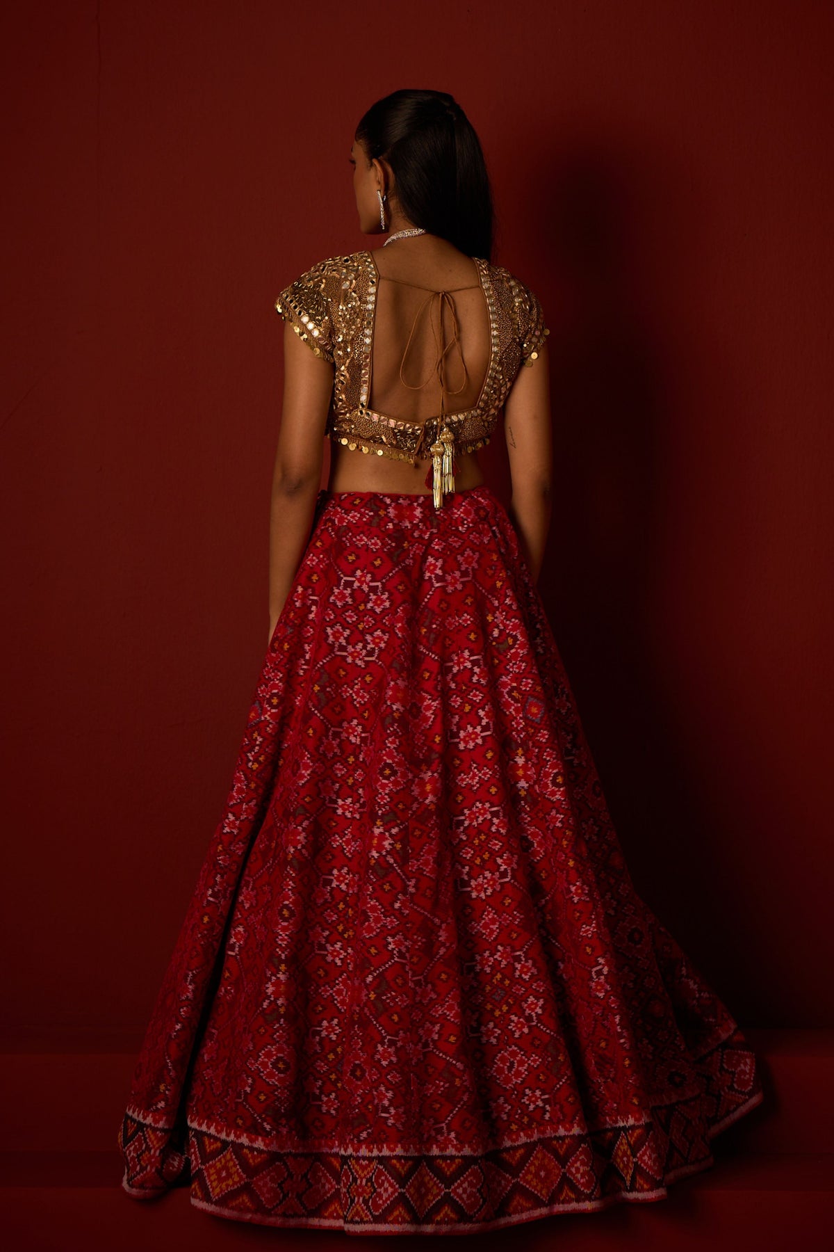 Golden Patola Lehenga Set