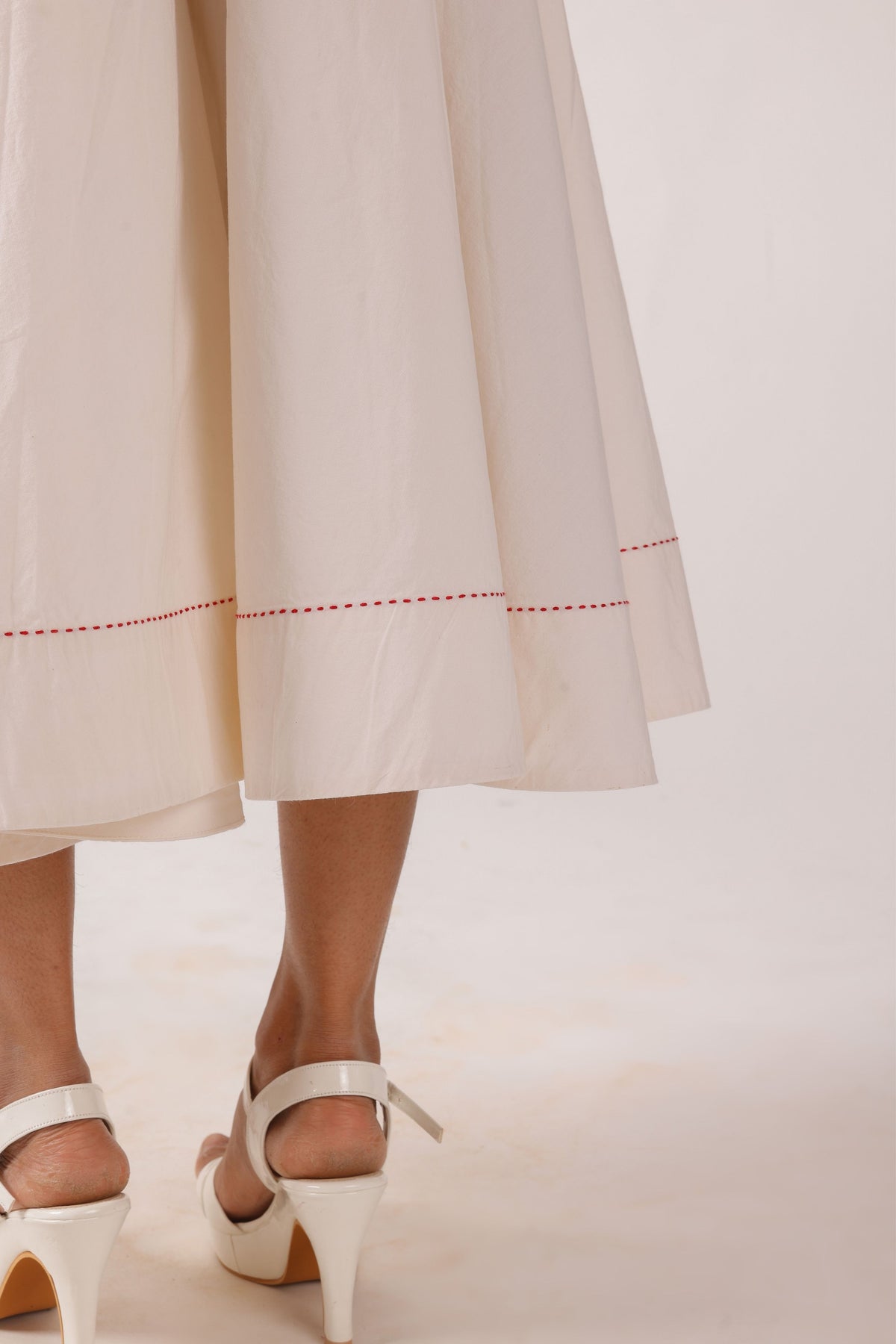 Cream Cotton Seersucker Co-ord Set