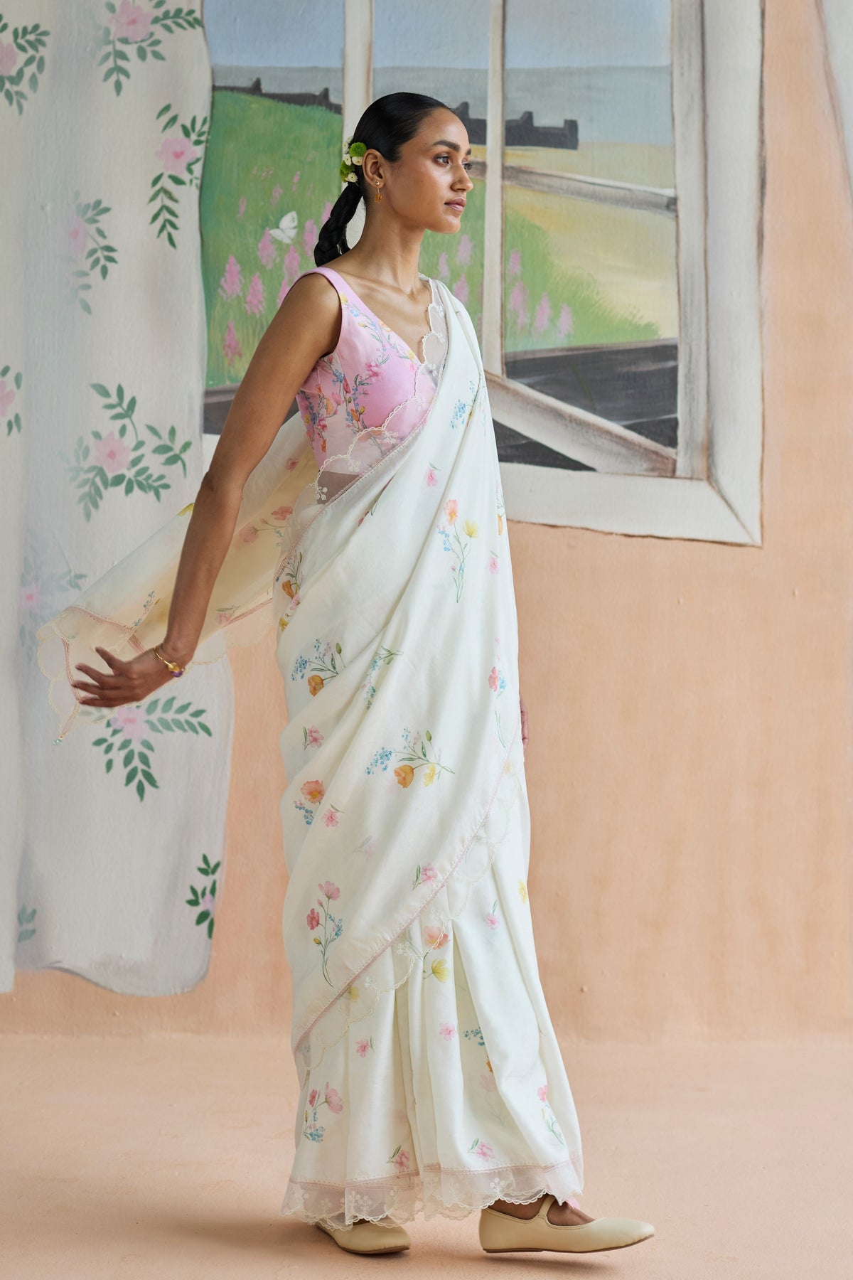 Florist Mulberry Silk Sari