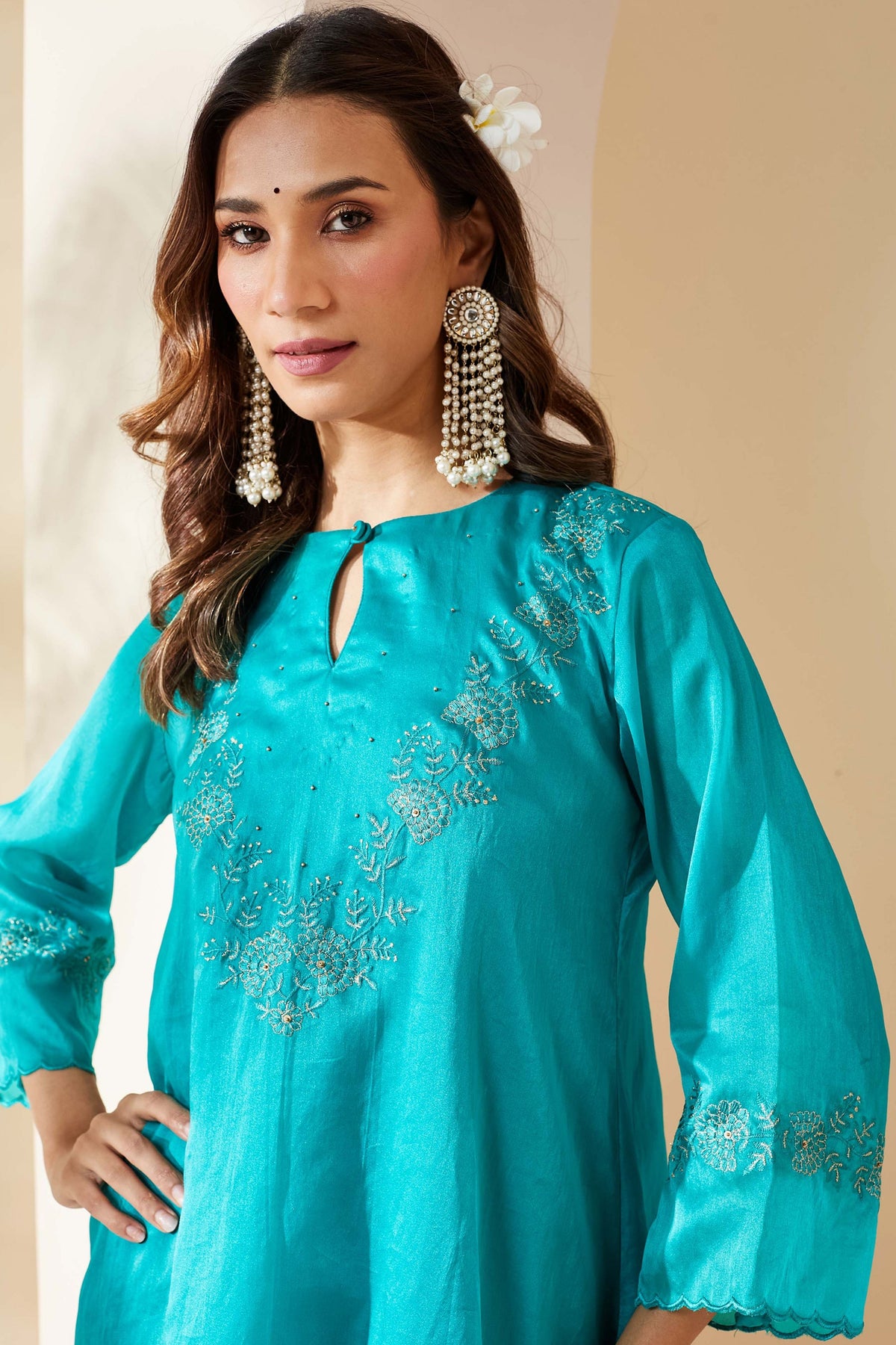 Turquoise Ruksaar Kurta Set