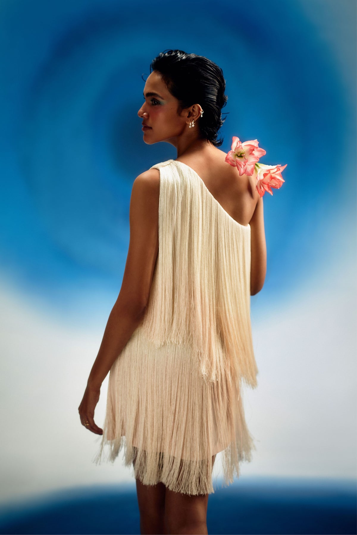 Layered Ombre Fringe Dress