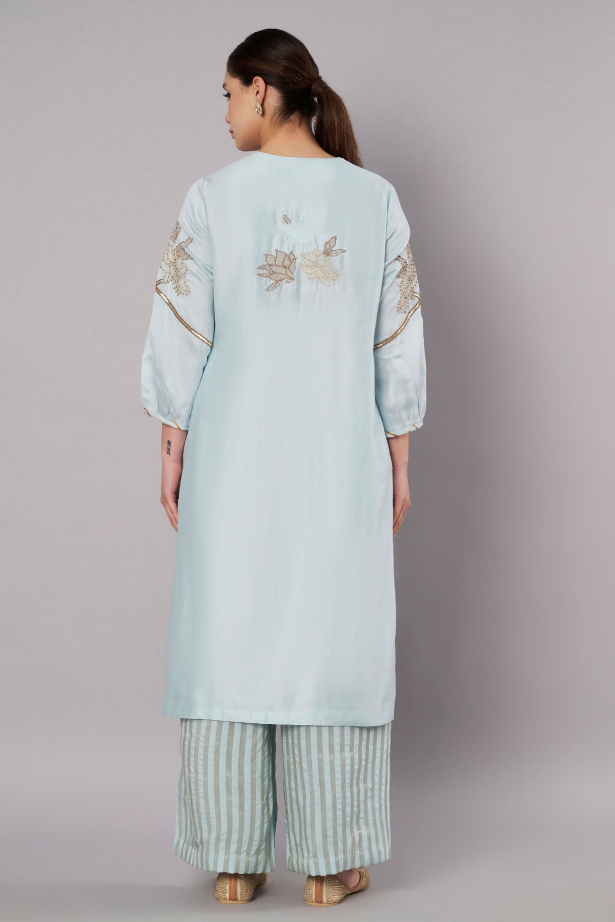 Petal Promise Ice Blue Kurta Set