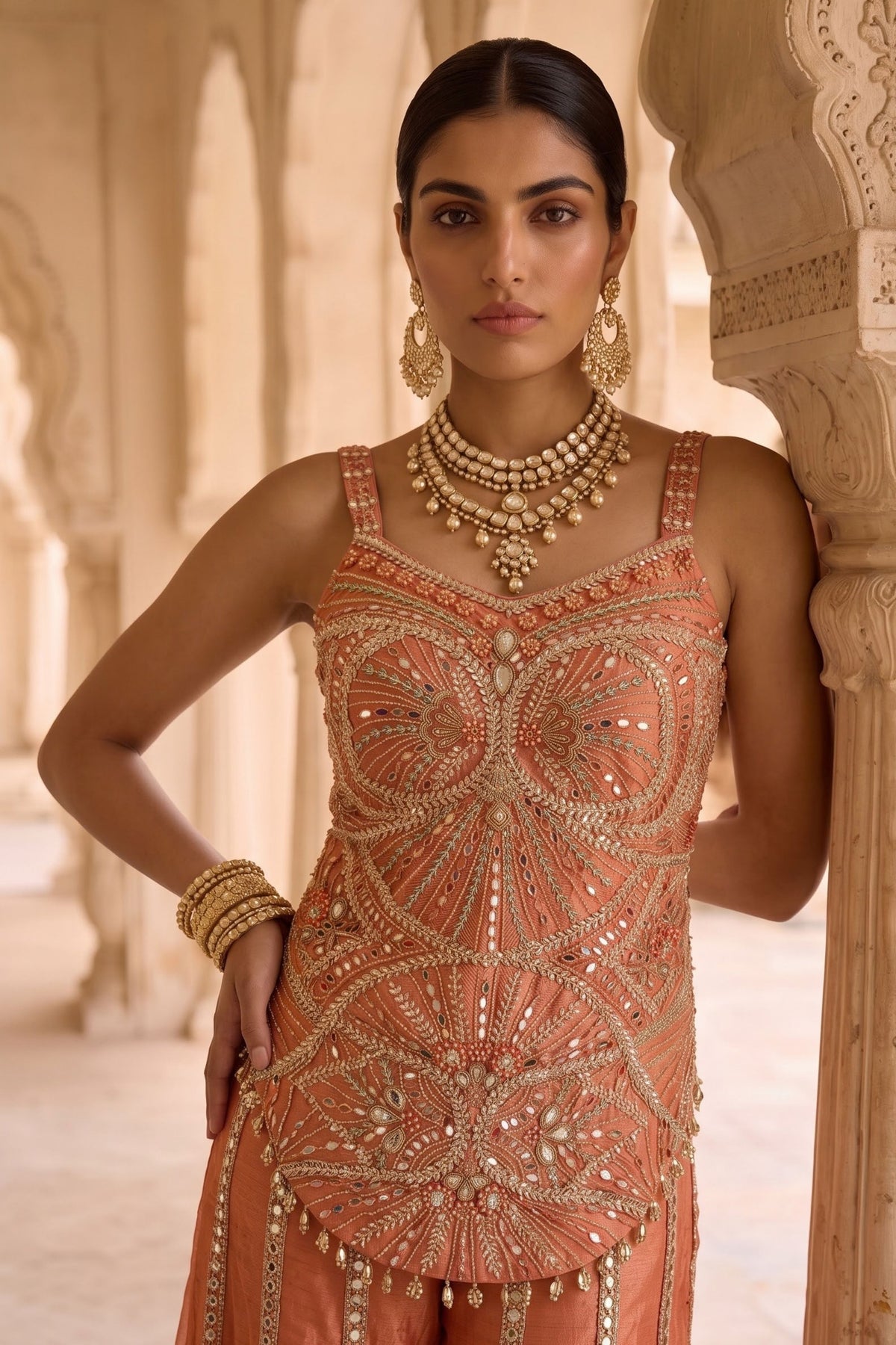 Kesariya Baag Sharara Set