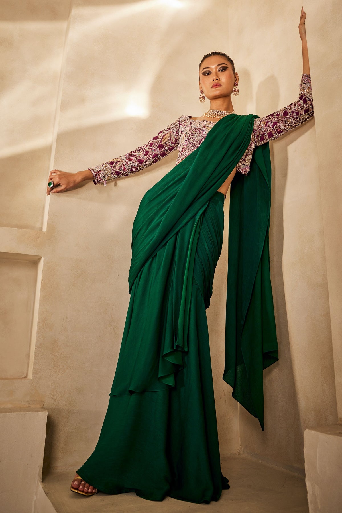 Rooh Draped Saree Set