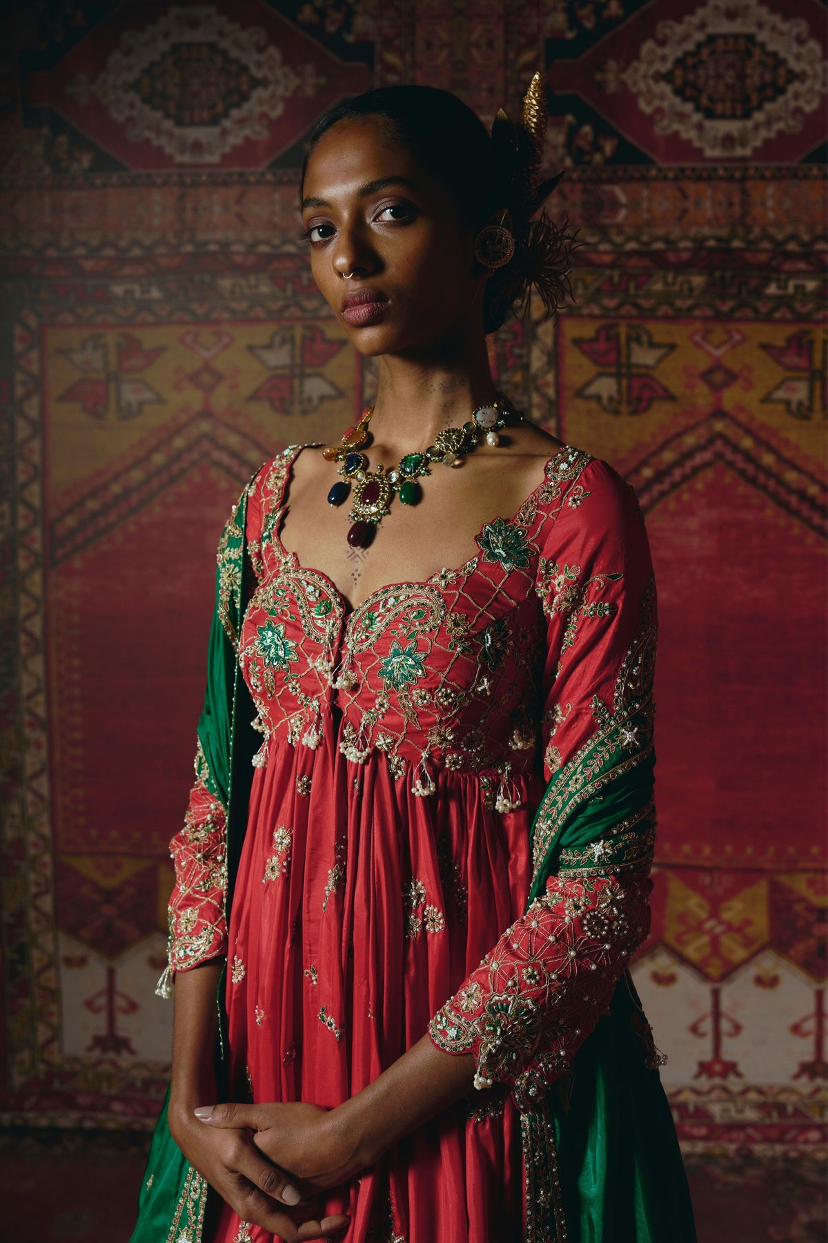 Open Jacket Anarkali Set