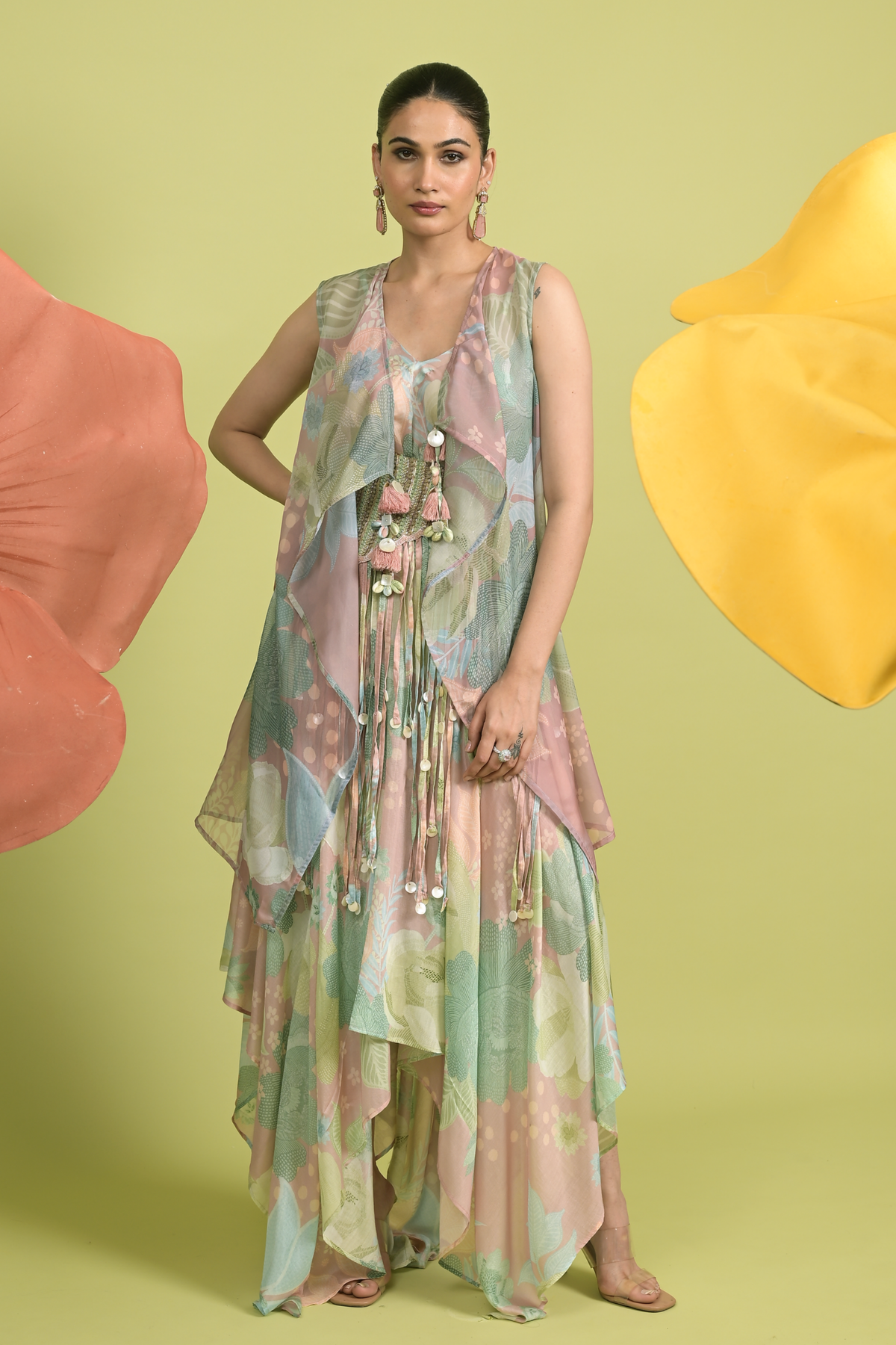 Asymmetrical Cresents Dress