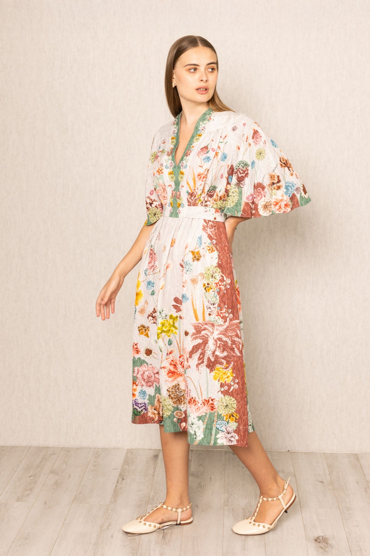 Capri Flared Sleeve Dress