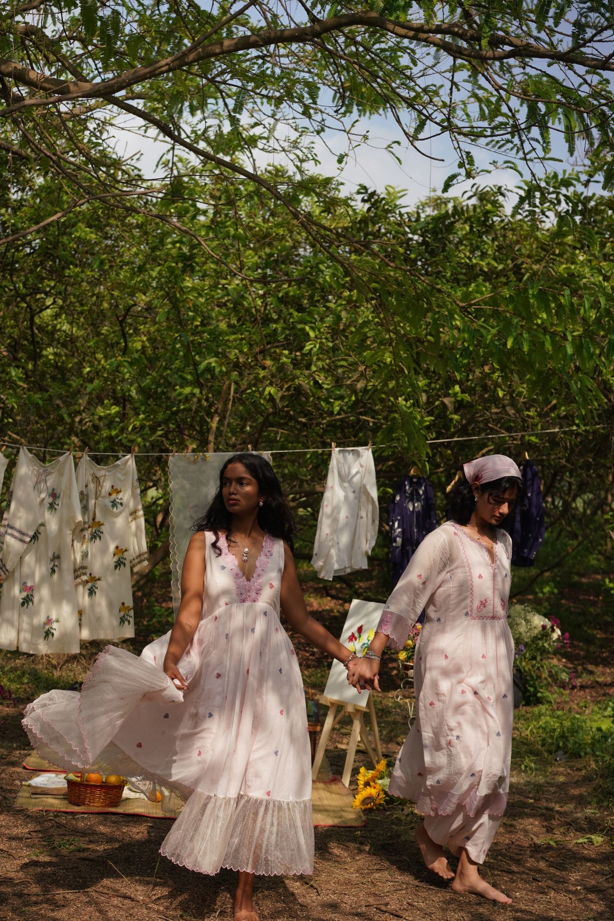 Zikra Kurta Set In Blush Pink