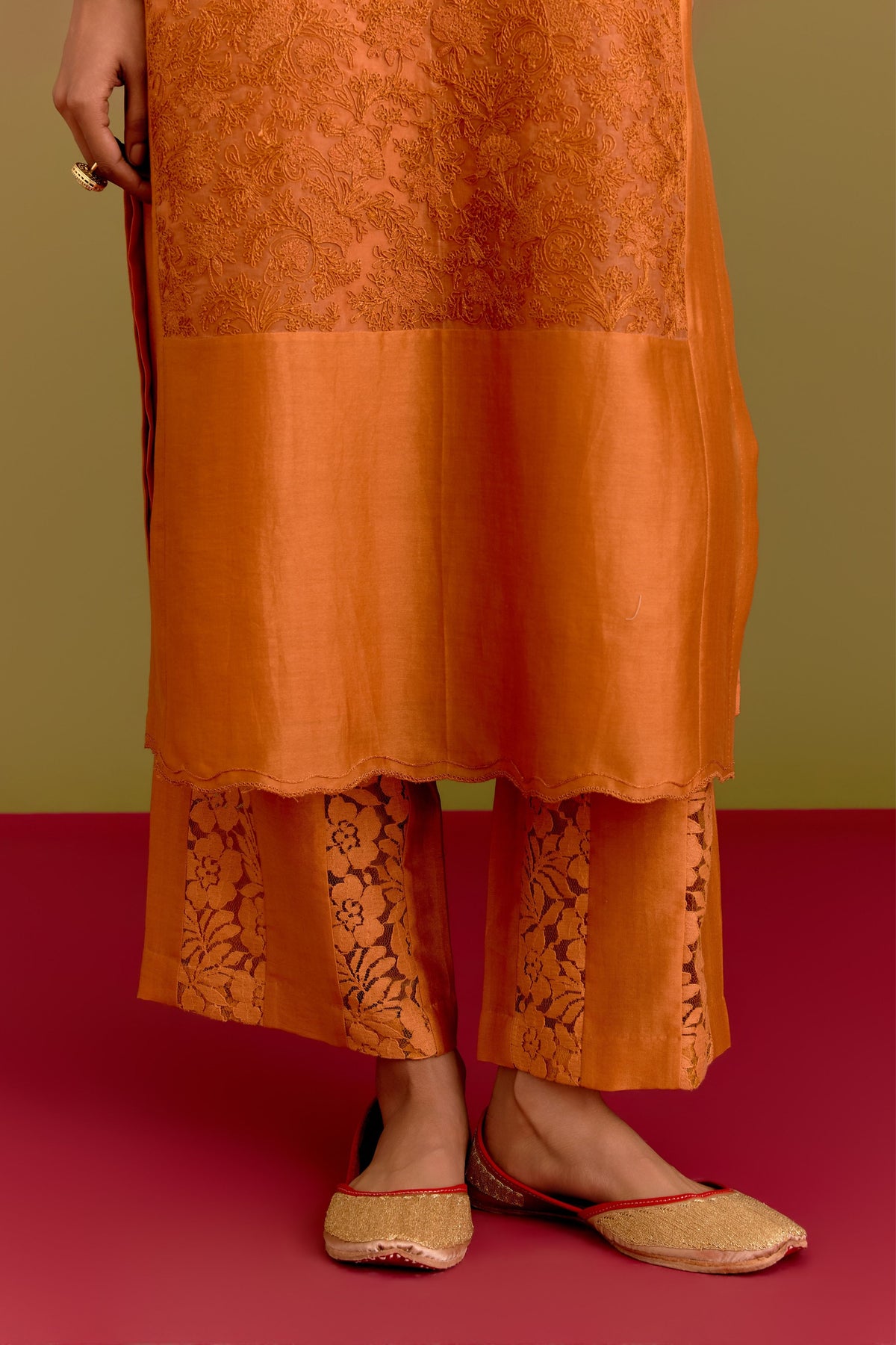 Orange Kurta Set