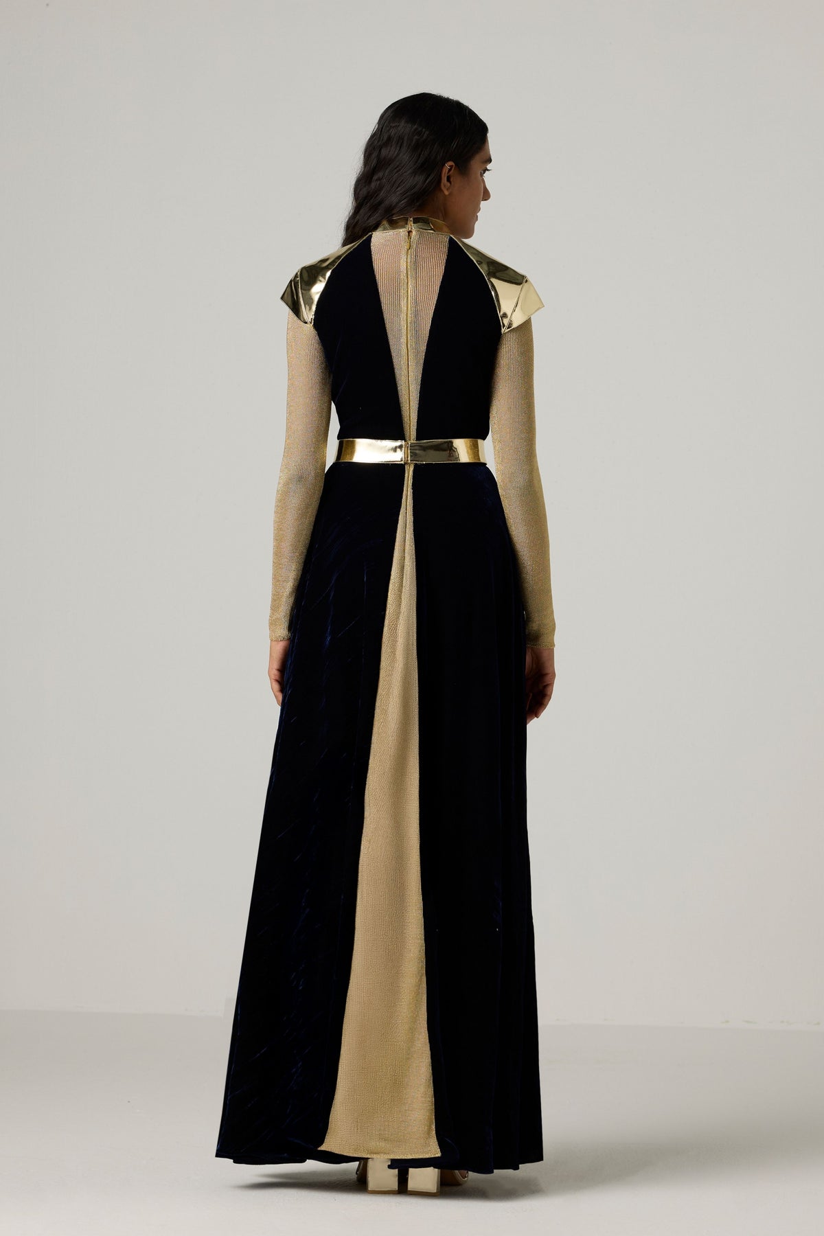 Metallic Velvet Dress