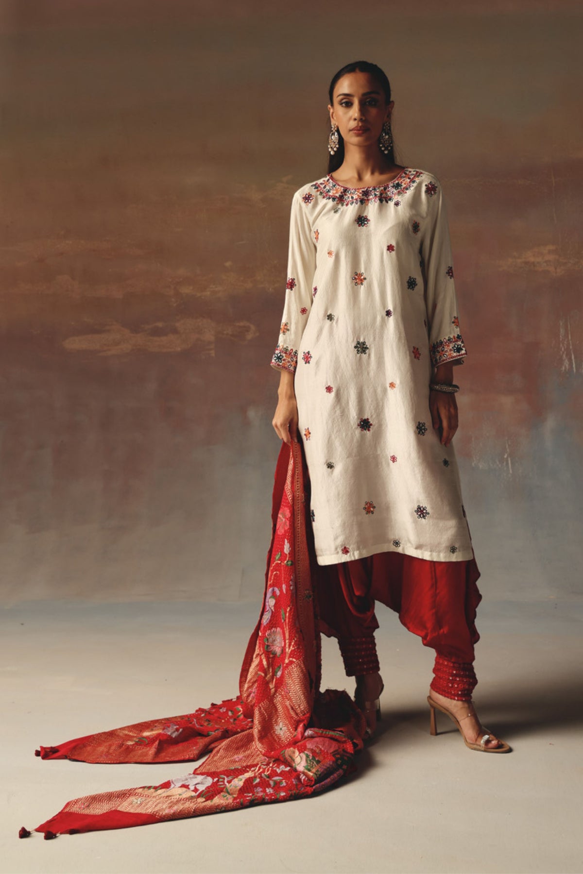 Multicolor Silk Kurta