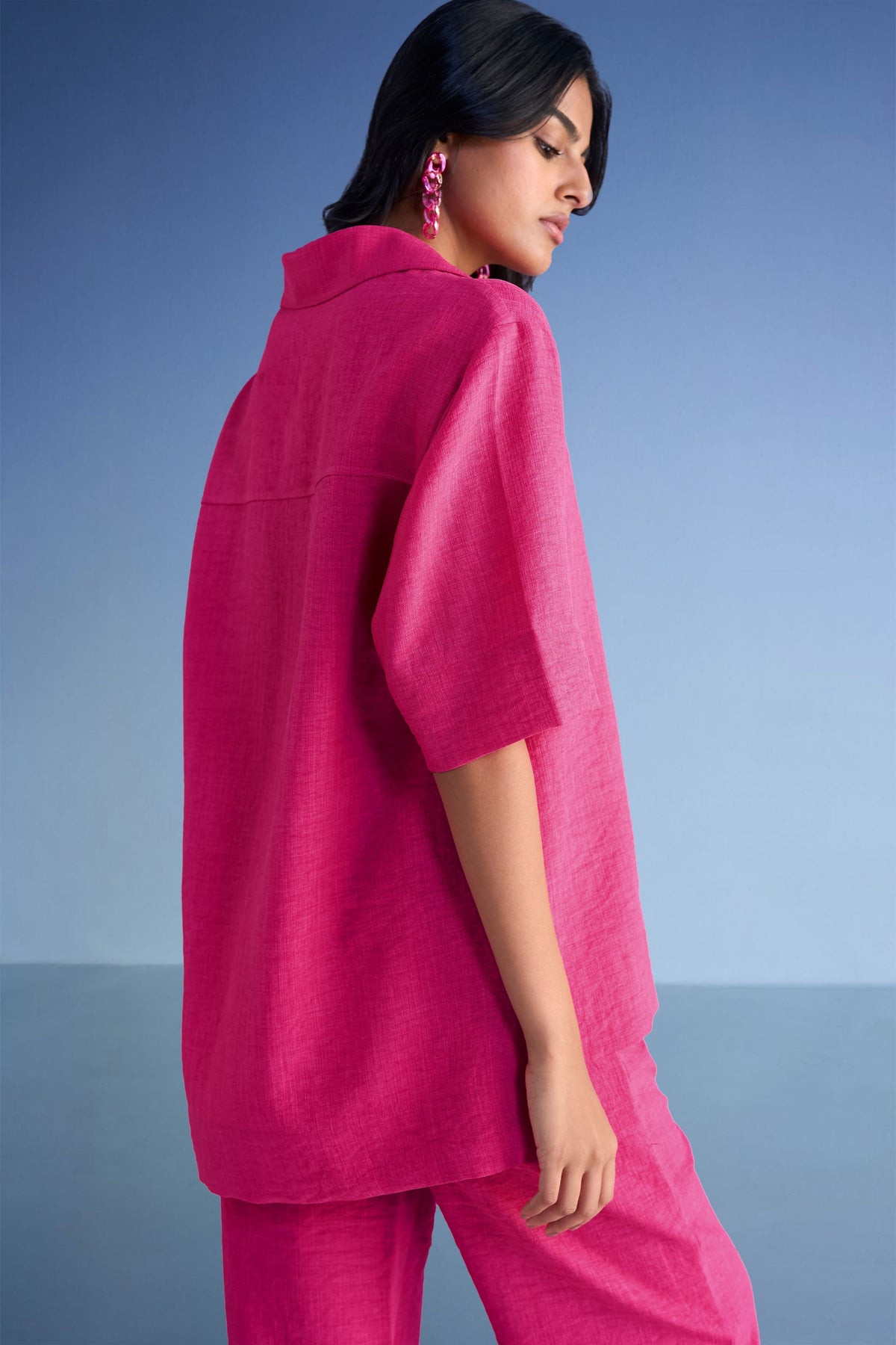 High-low Fuchsia Top