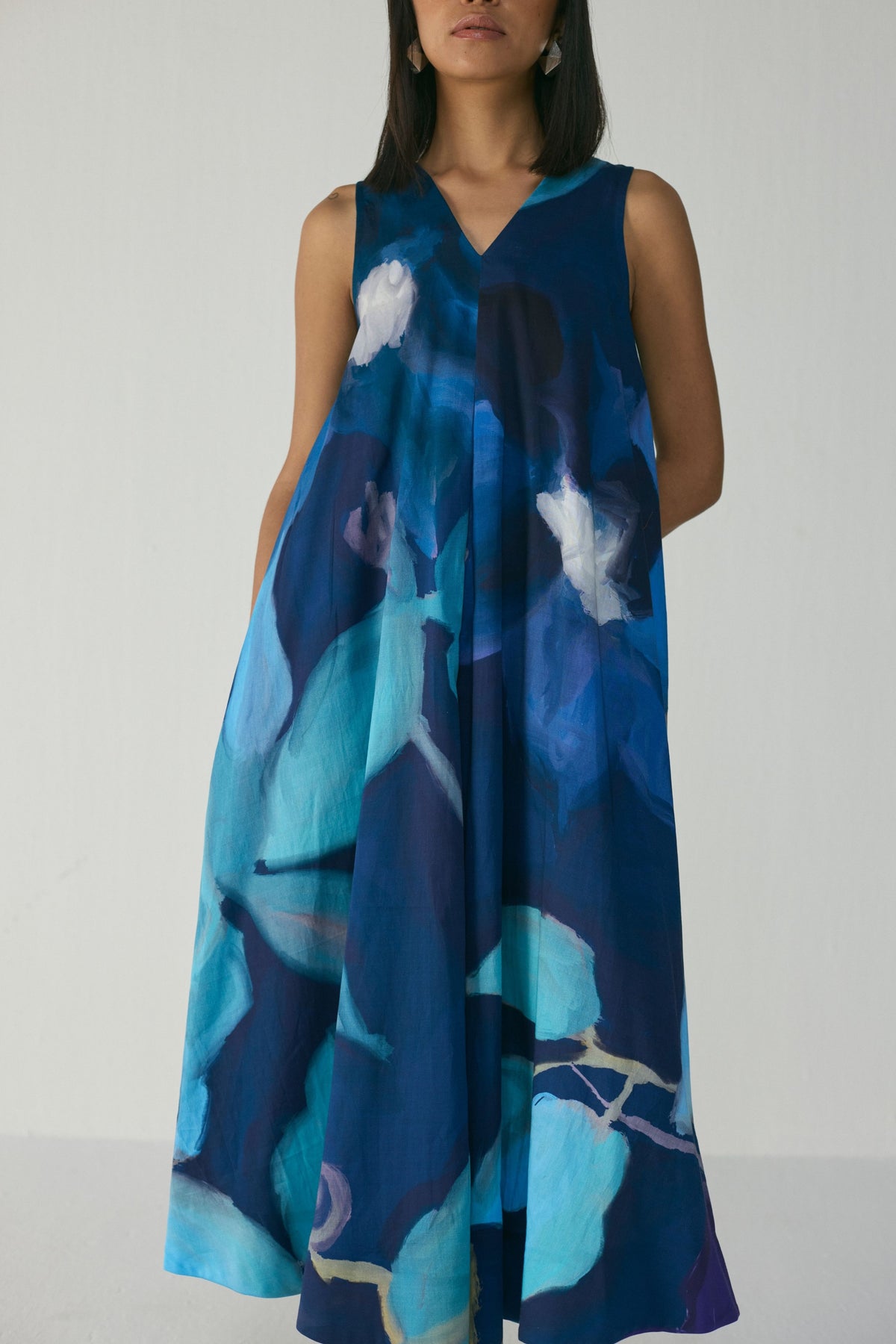 Blue Lagoon V-neck Dress