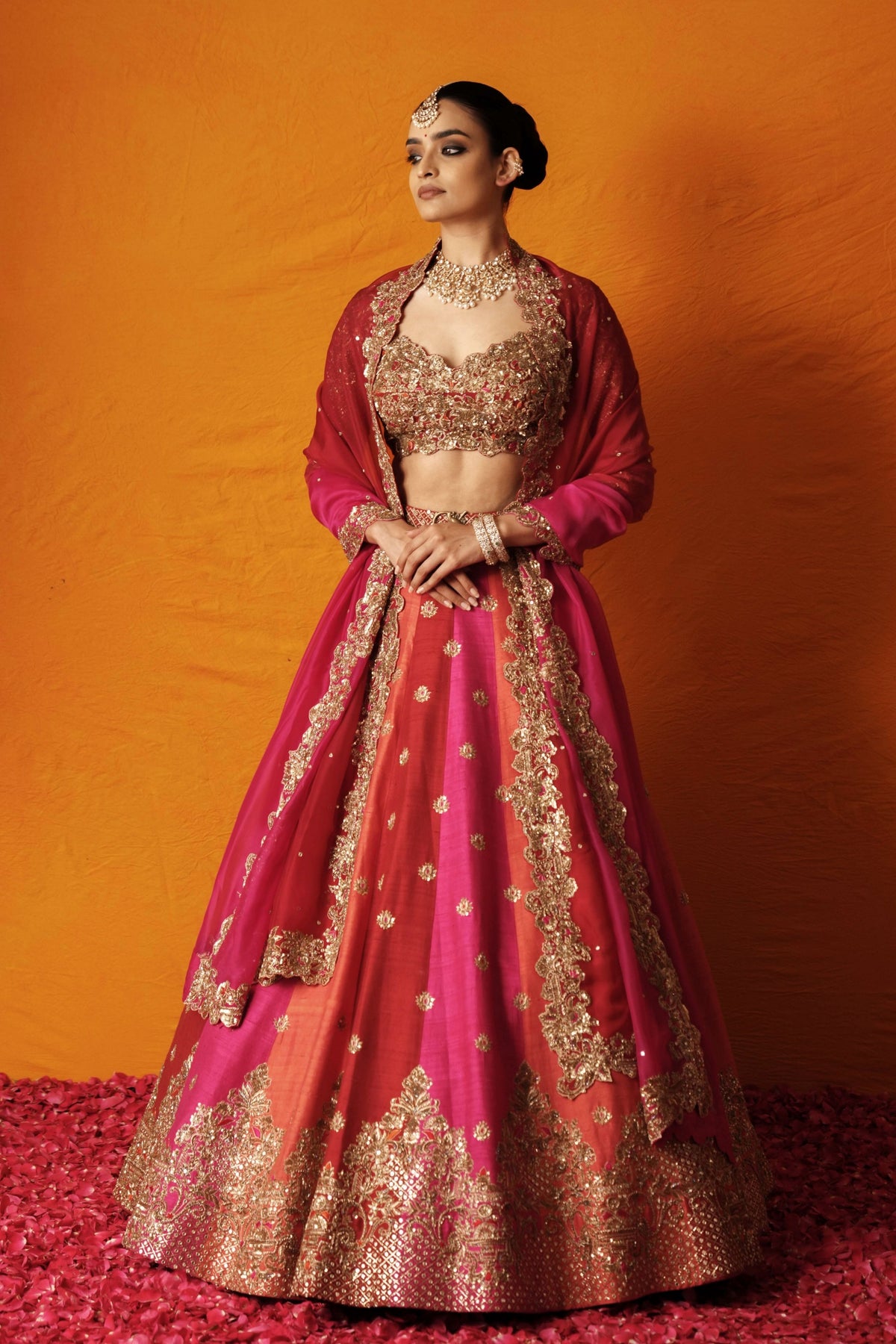 Ahalya Roja Lehenga Set
