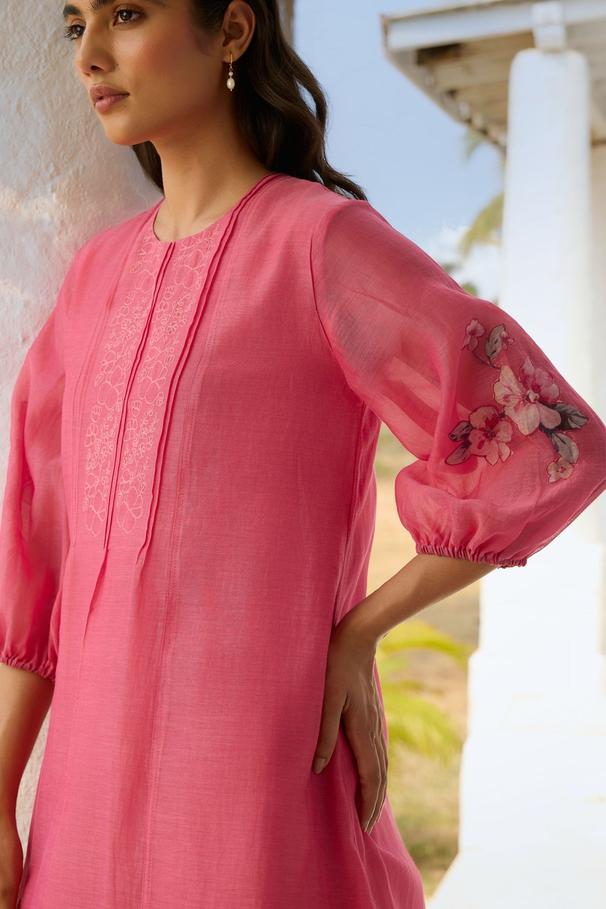 Rose Pintuck Dress