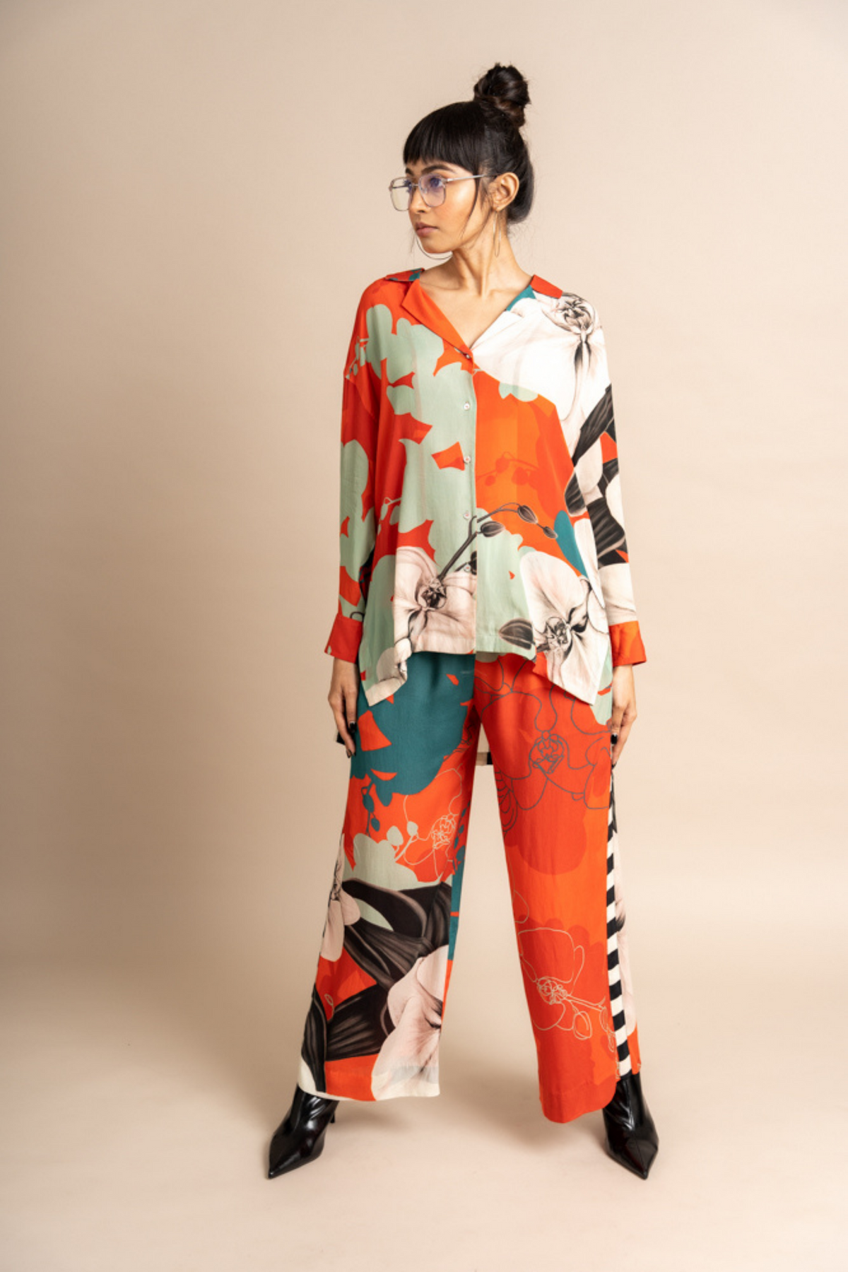 Tangerine Shirt With Pyjama