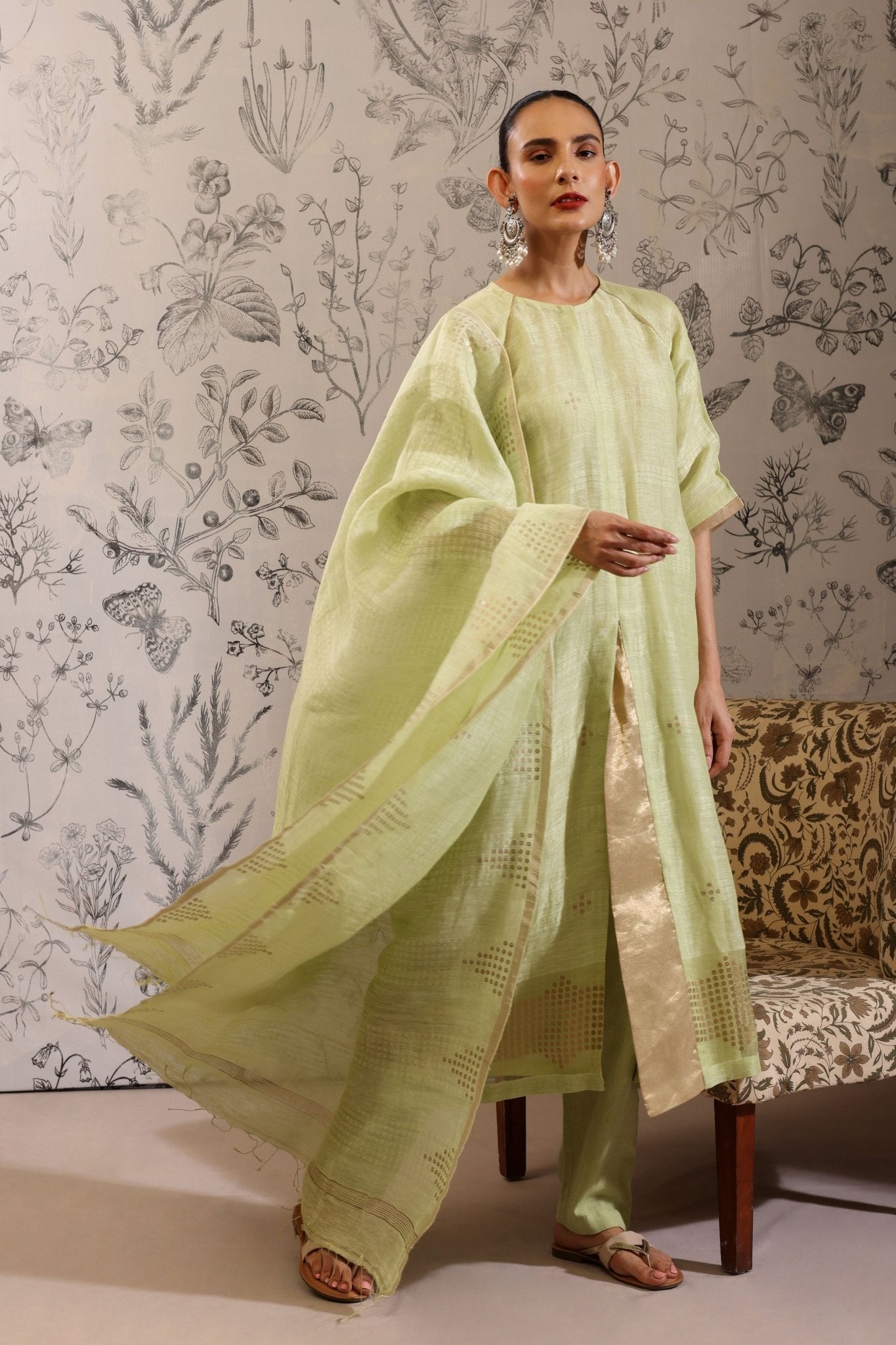 Piyusha Green Kurta Set - Taisha - Elahe