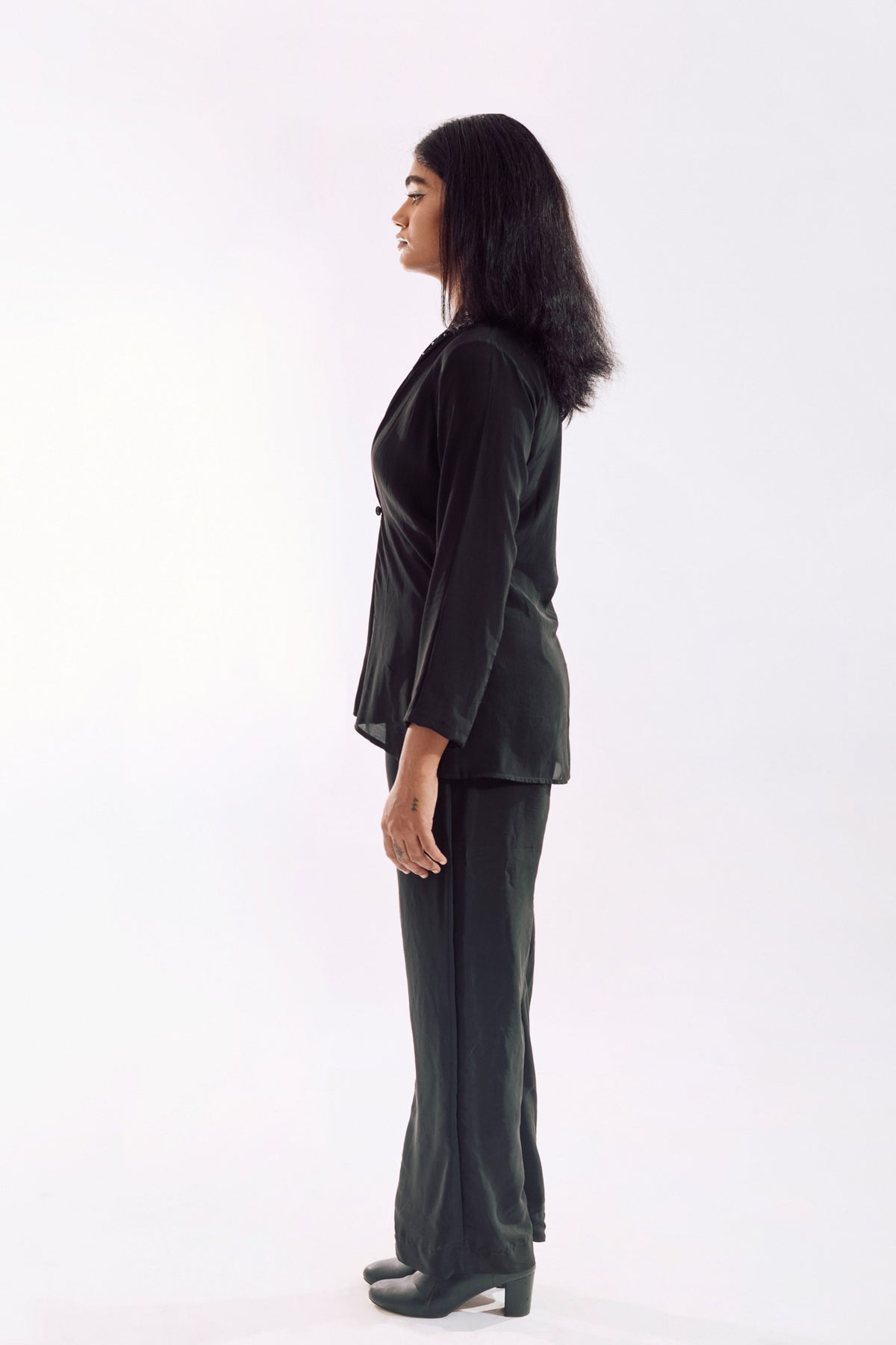 Black Button Down Co-ord Set