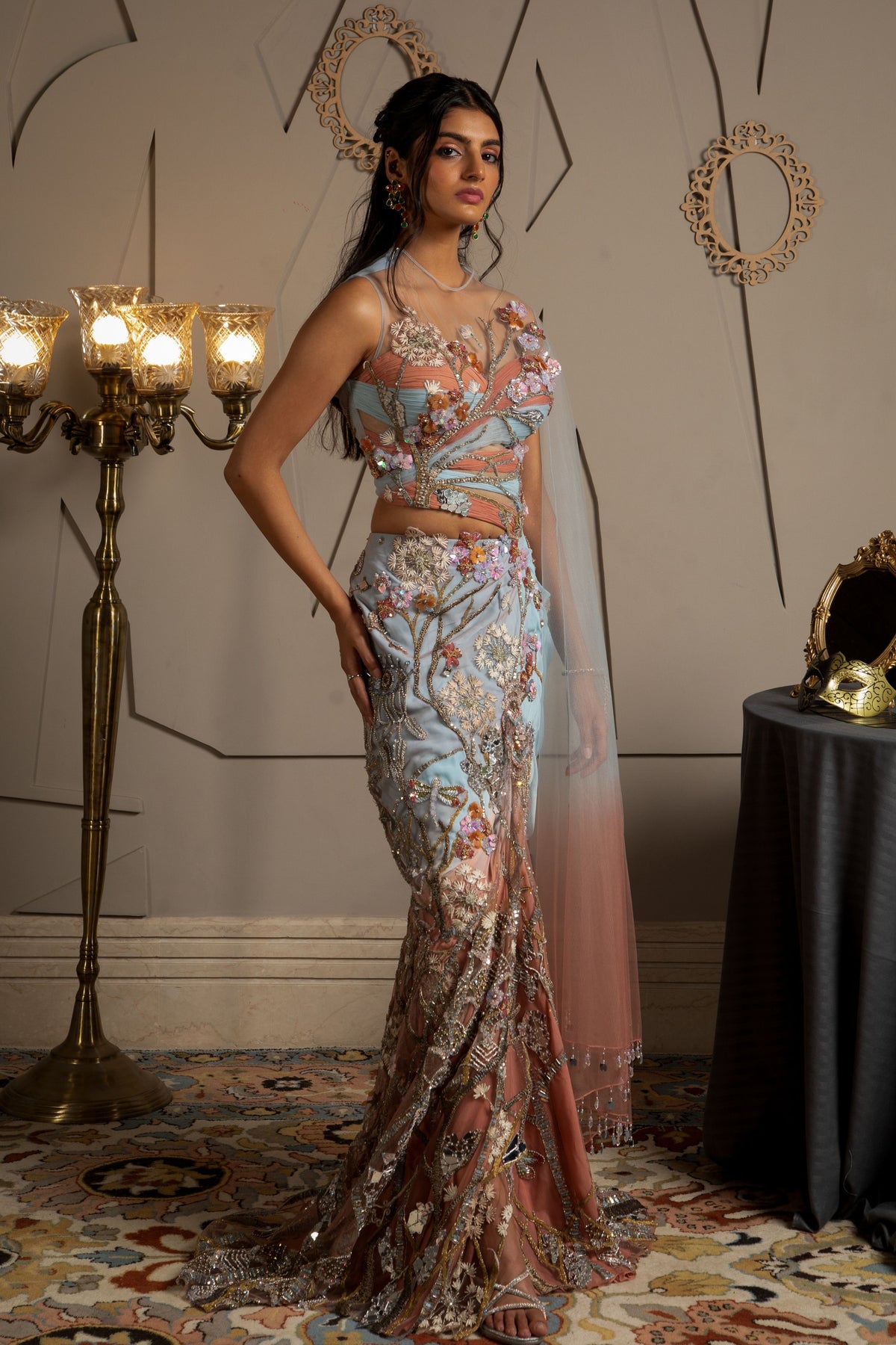 Rhea Drape Saree Set