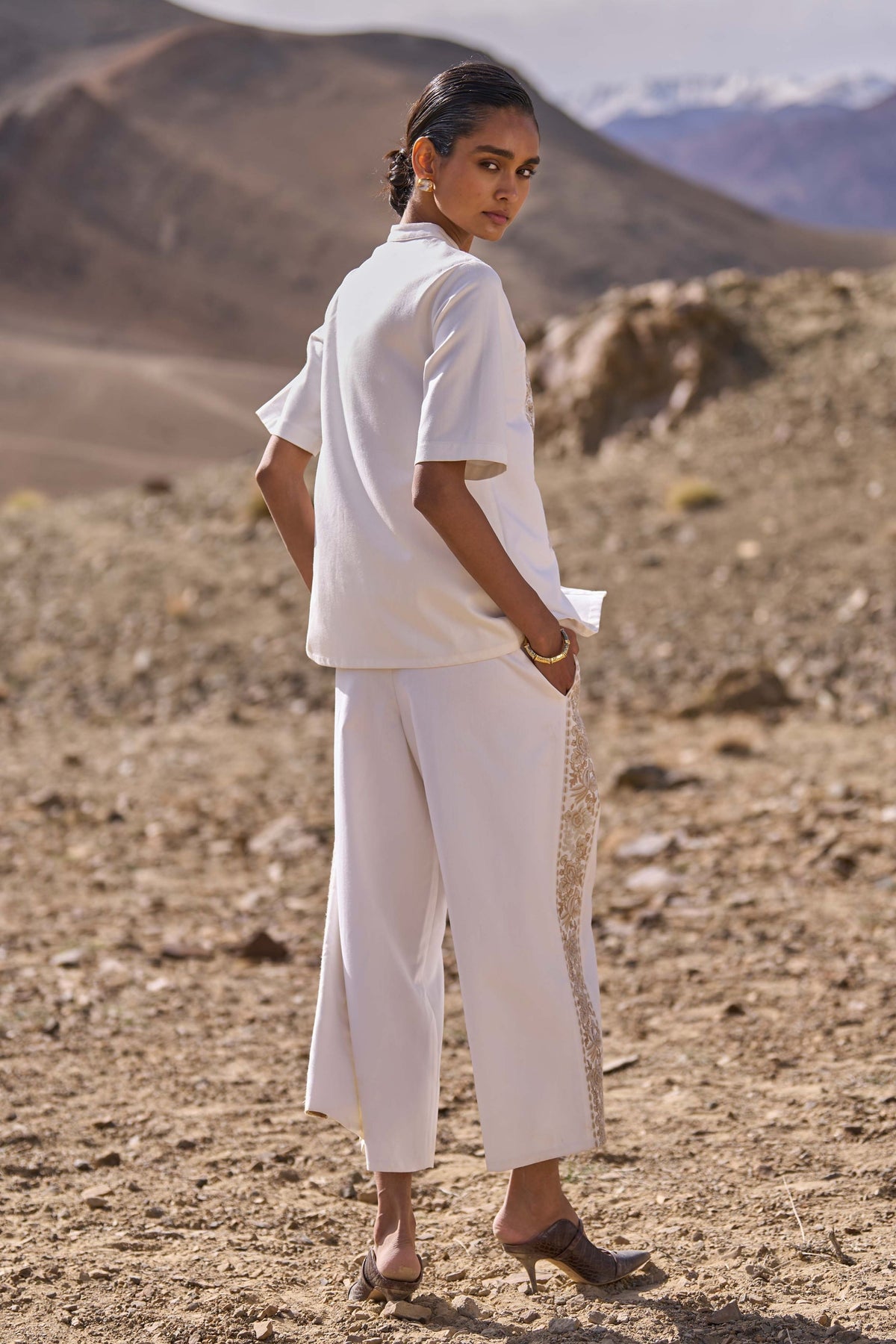 Gara Stitch Pant Set