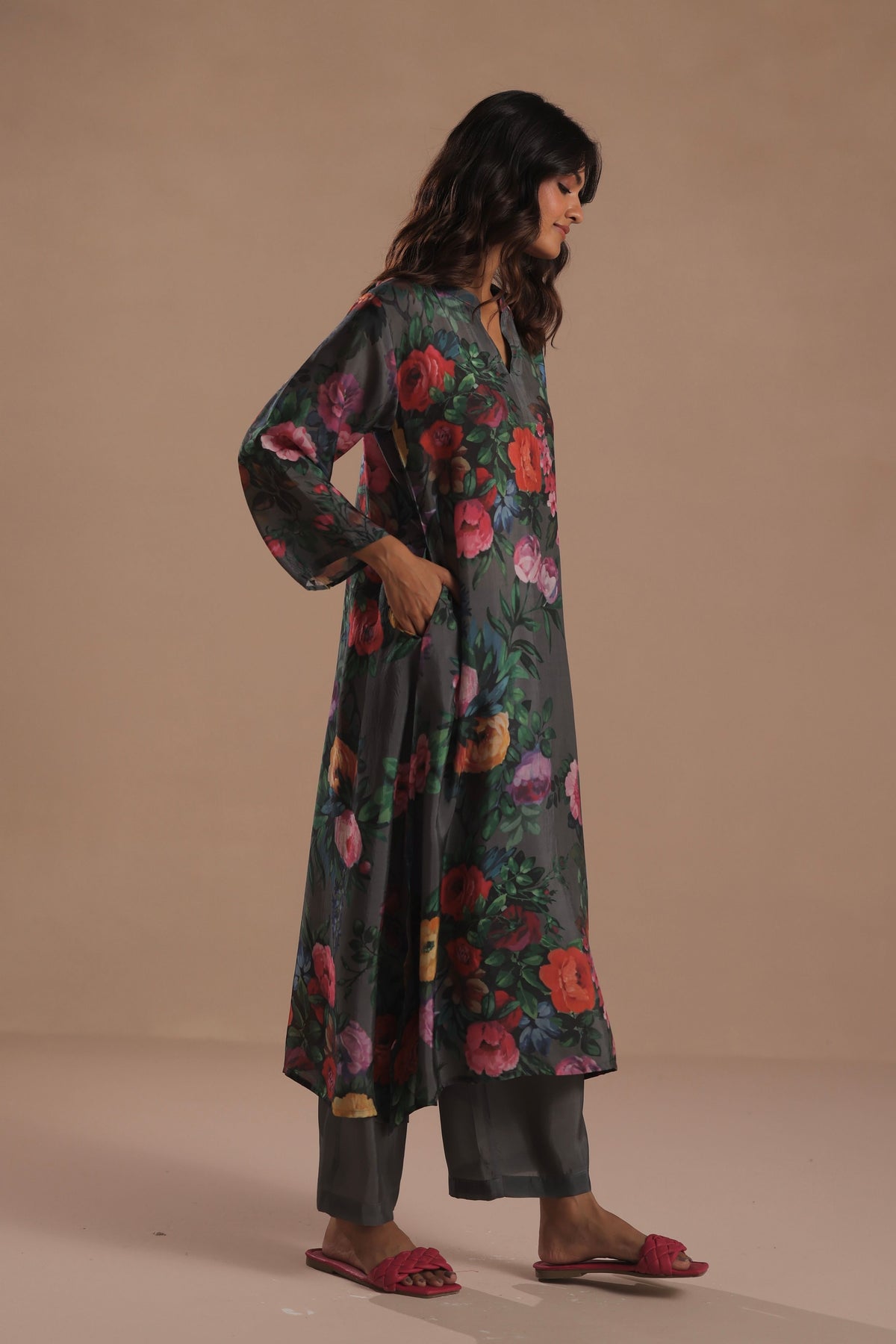 Carnation Grey Kurta Set