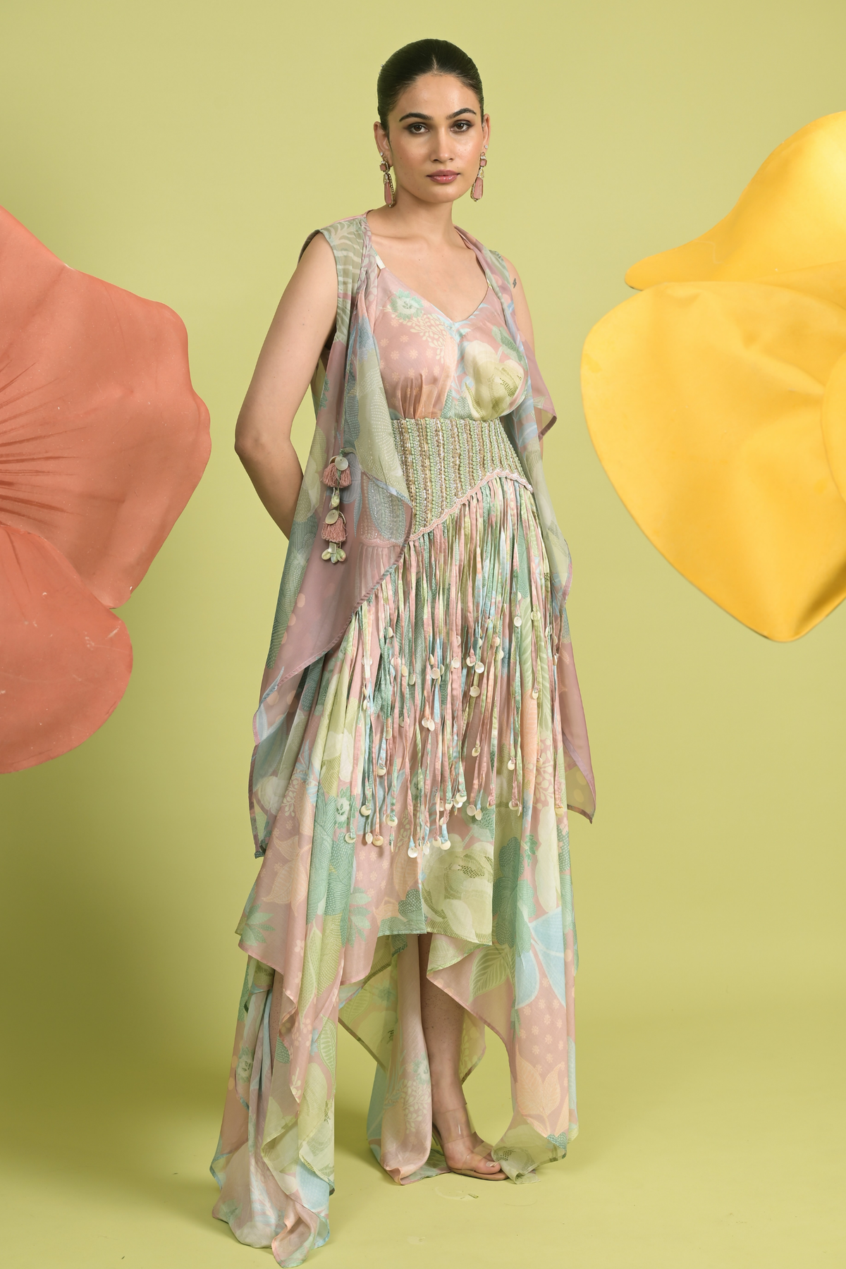 Asymmetrical Cresents Dress