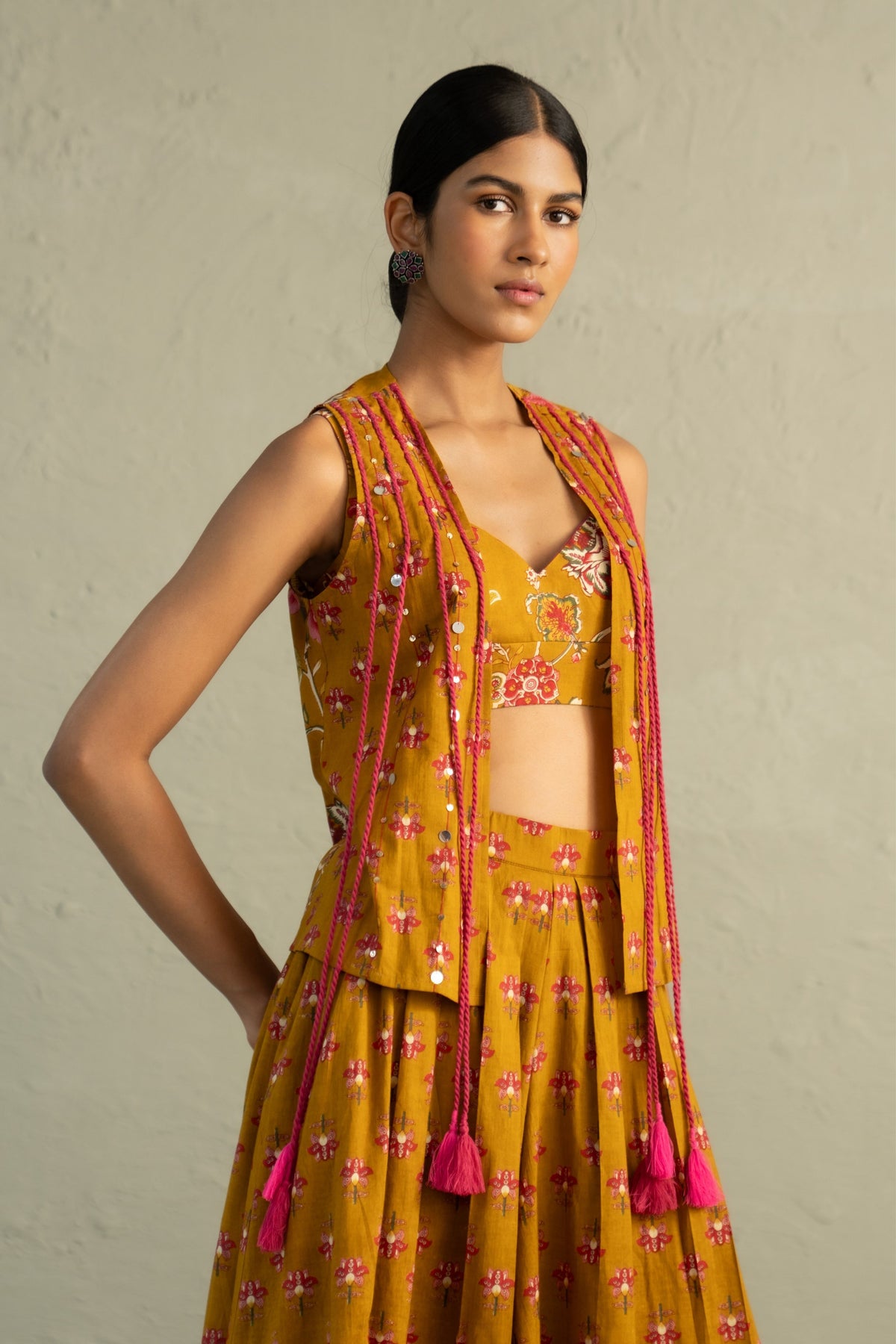 Mustard Skirt Set