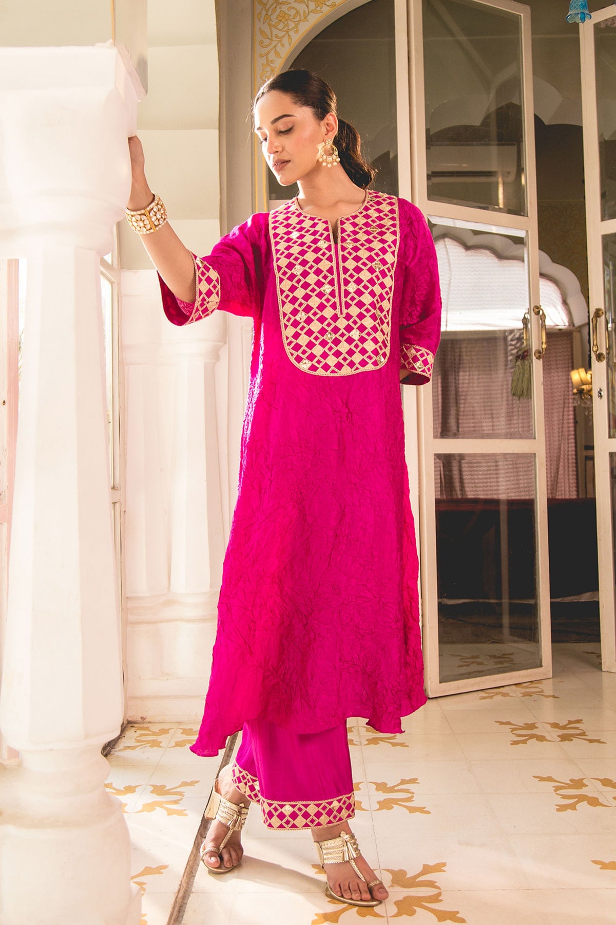 Magenta Kurta Set