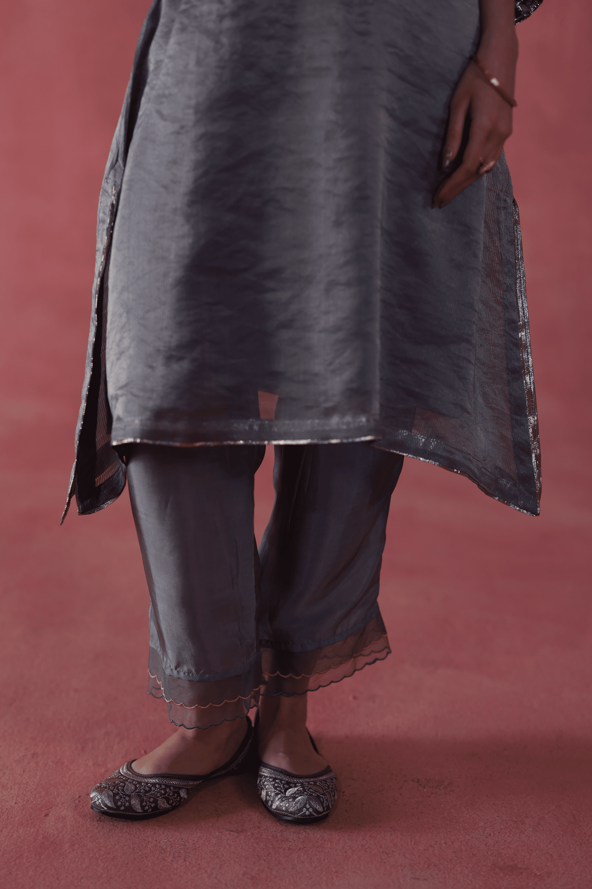Grey Phirni Kurta Set