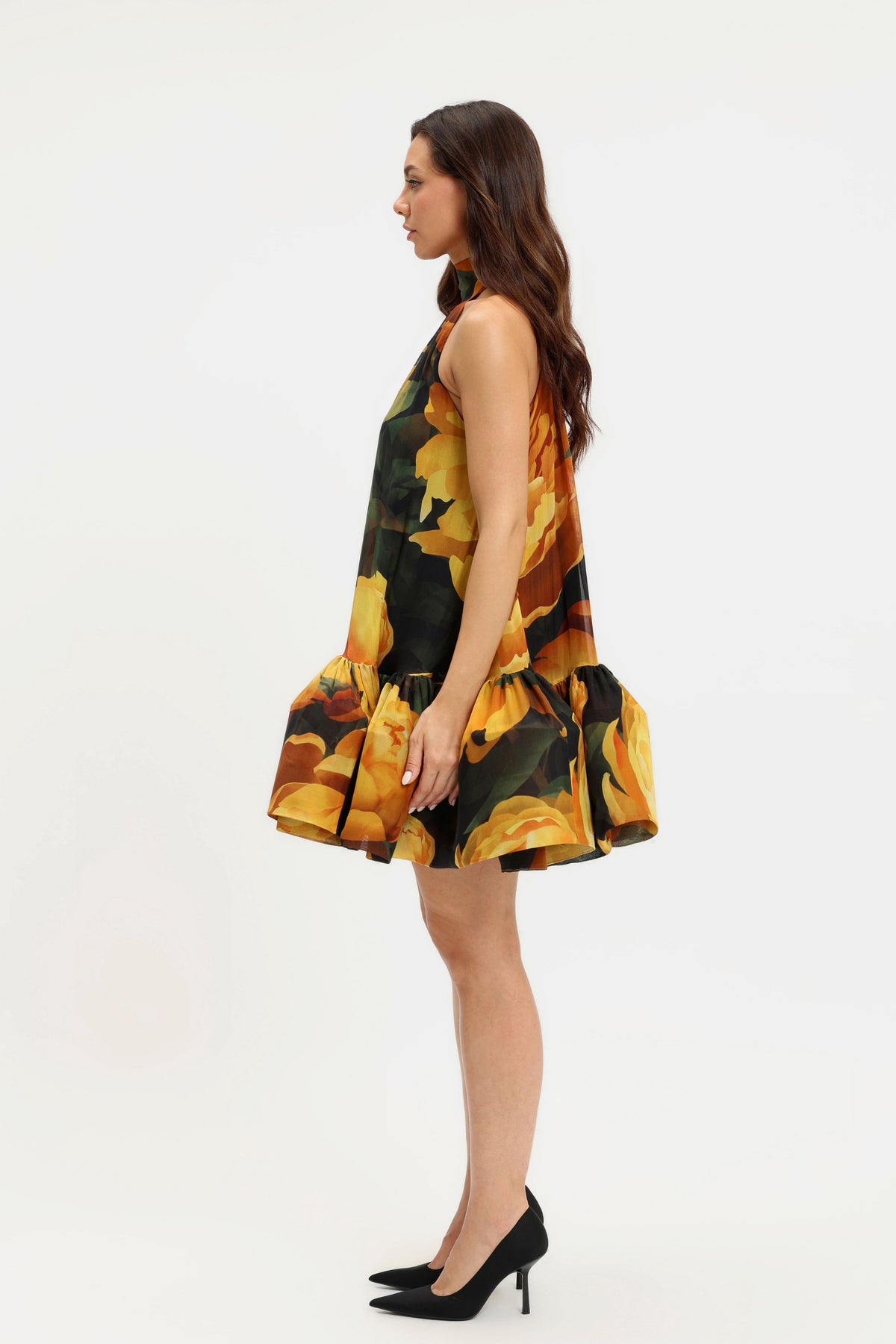 Halter Neck Trapeze Dress