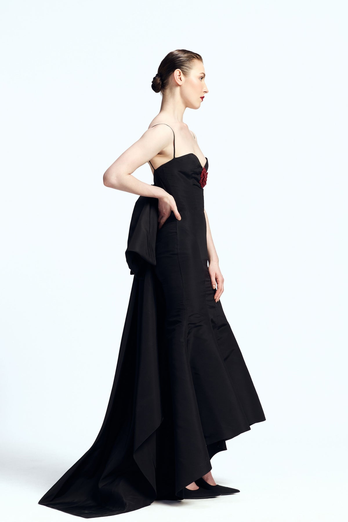 Plunging V Neck Gown