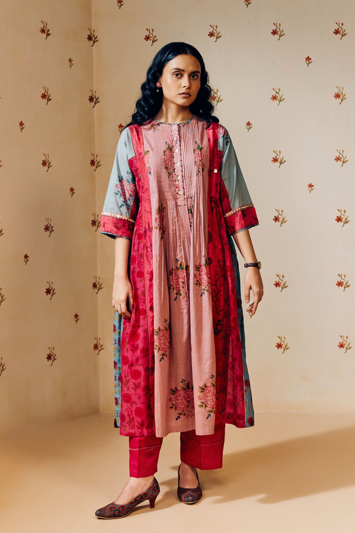Old Rose Pink Kurta Set