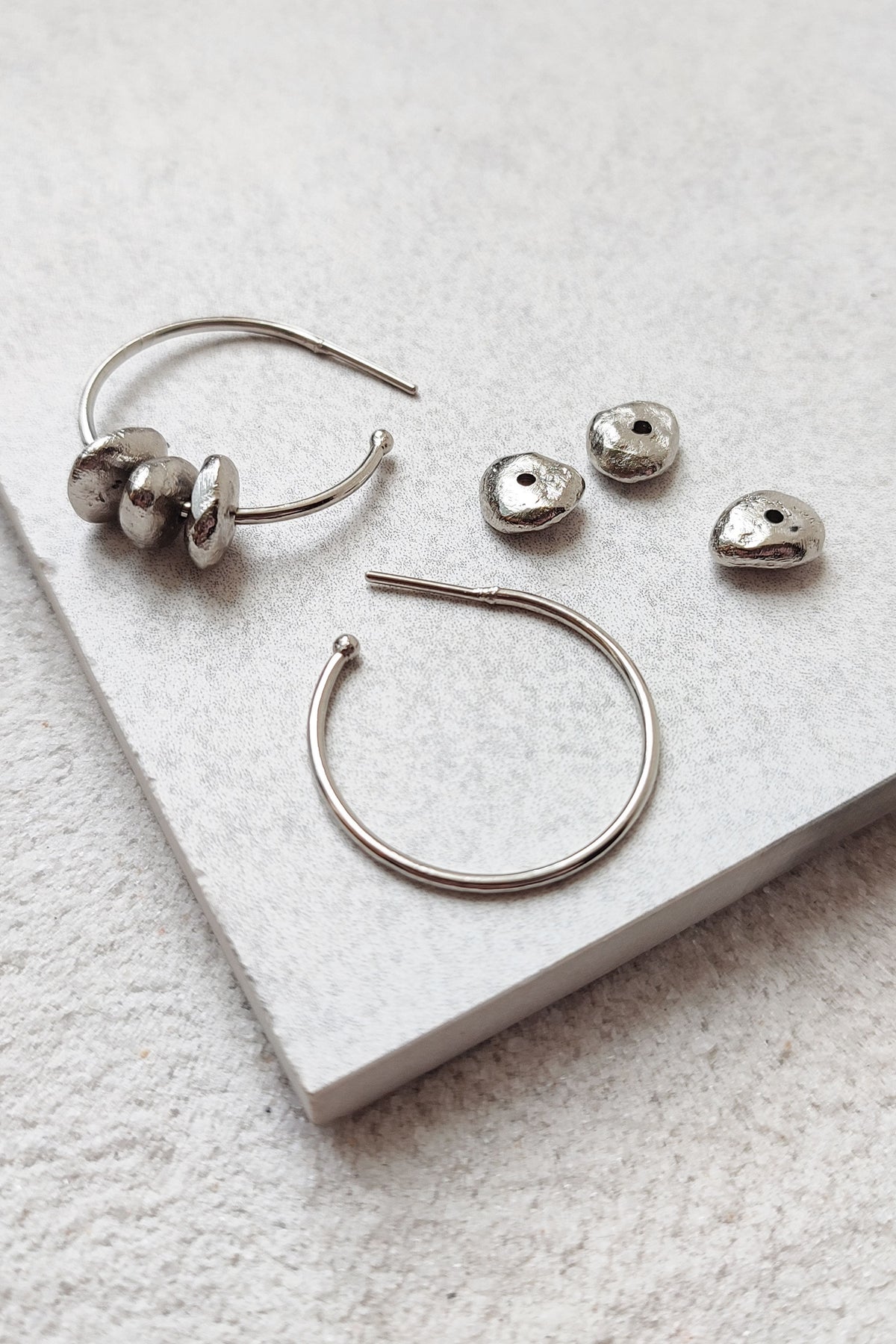 Alen Small and Large Silver Earrings Set