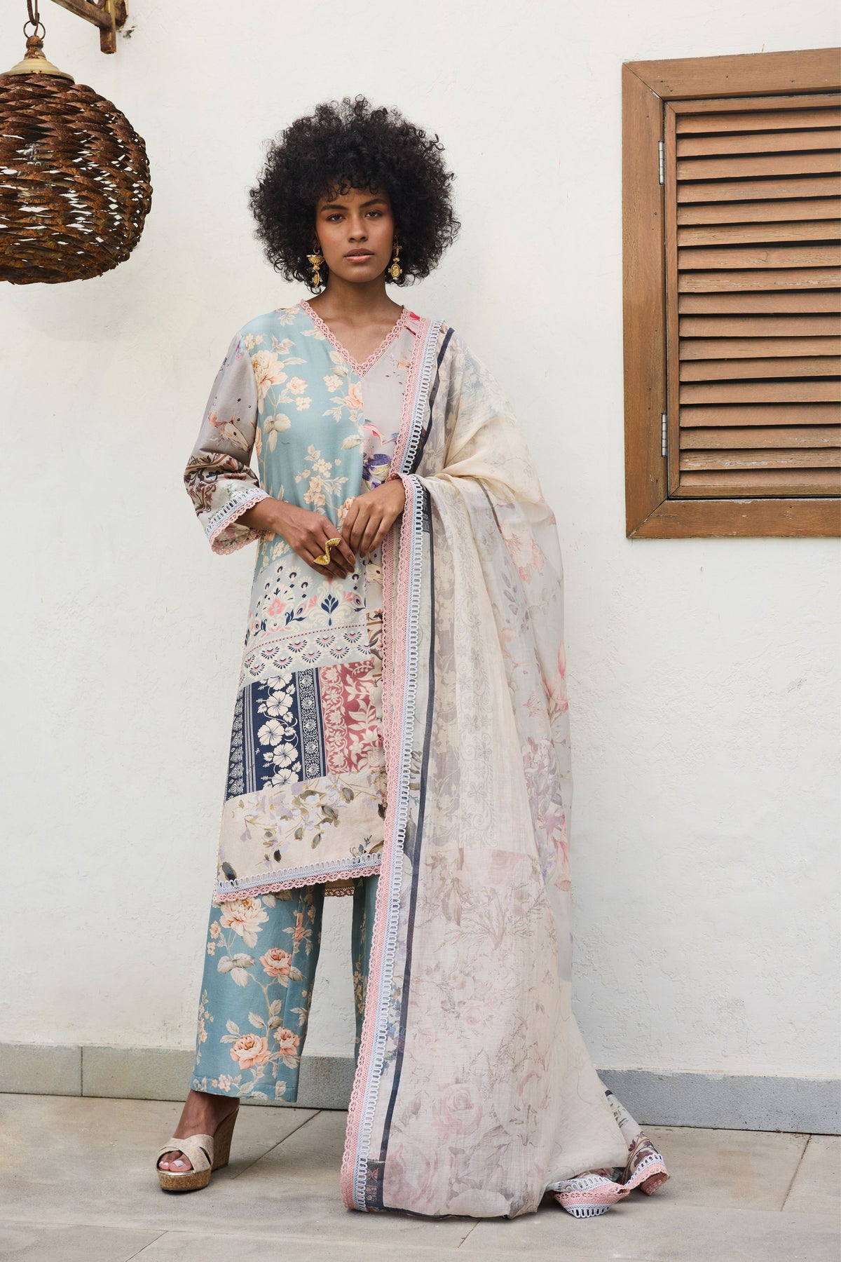 Ira Chanderi Kurta Set