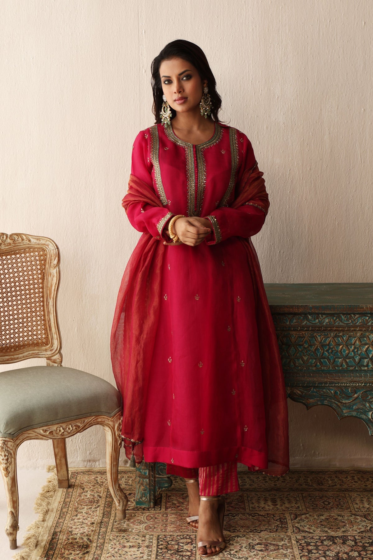 Rani Hand Embroidered Kurta Set