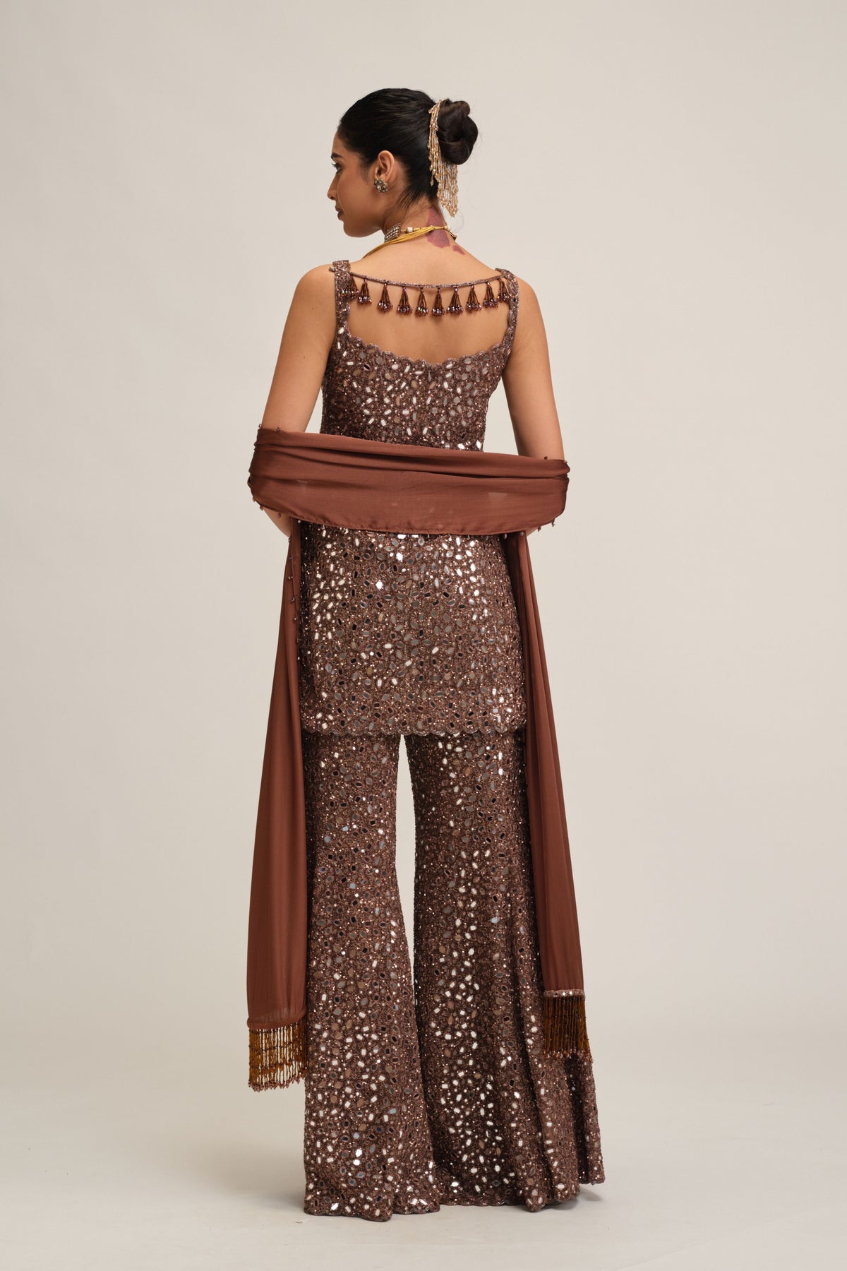 Beige Sharara Set