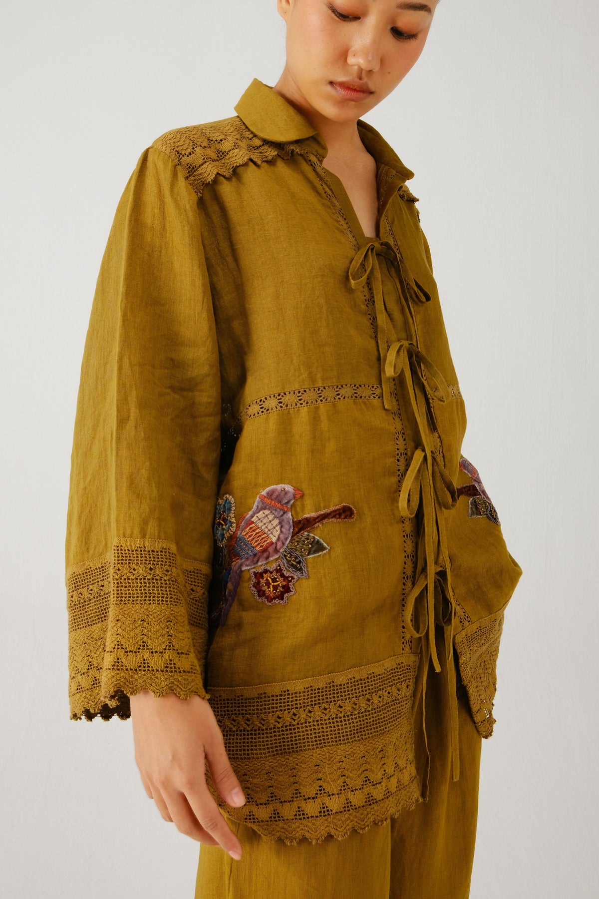 Olive Tie up Set