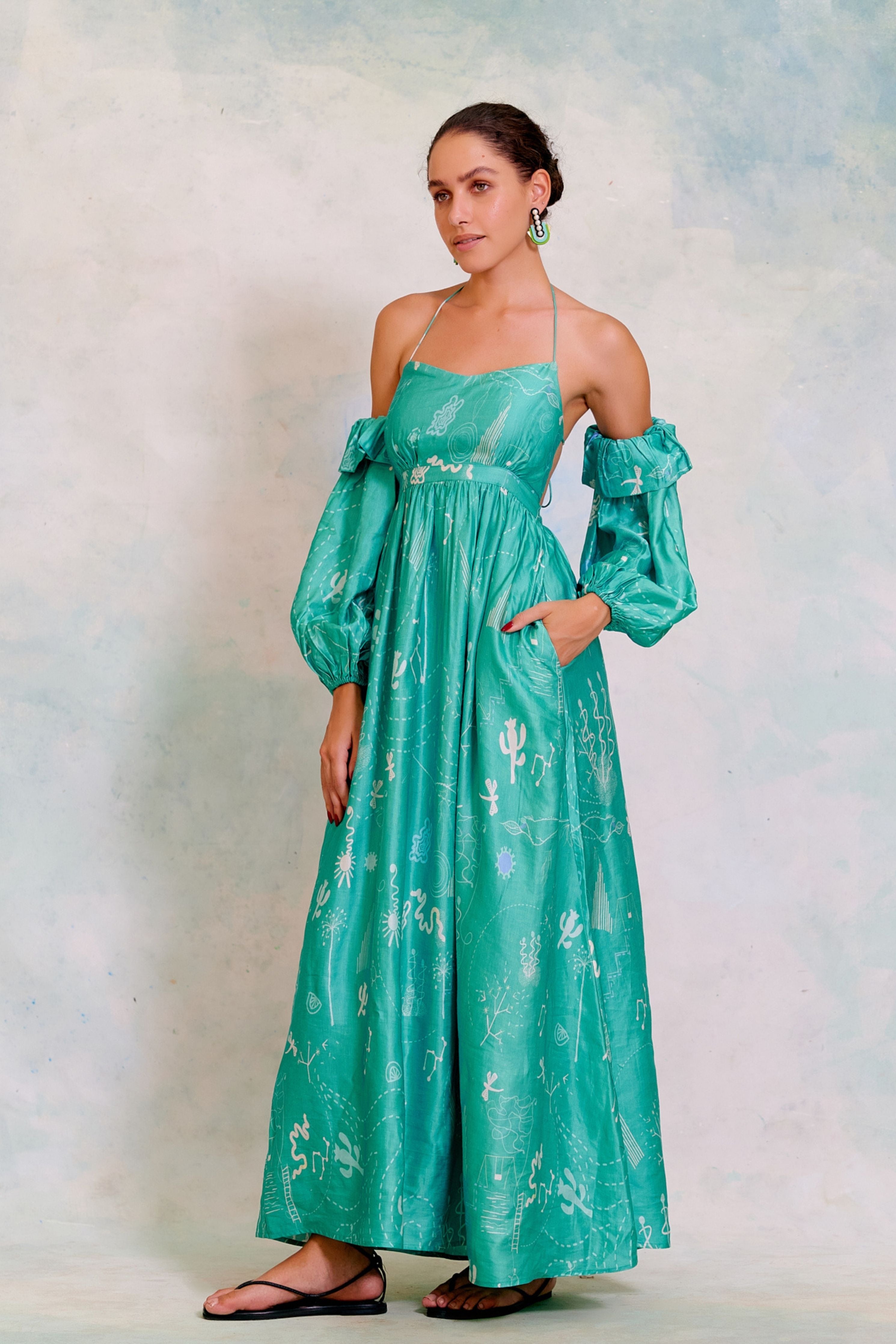 Sruti Dalmia - Tempest Sea Green Dress
