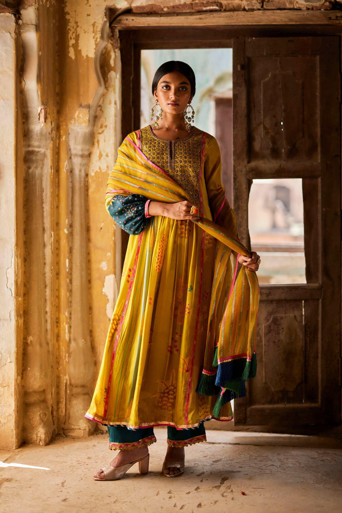 Nadira Lime Yellow Kurta Set