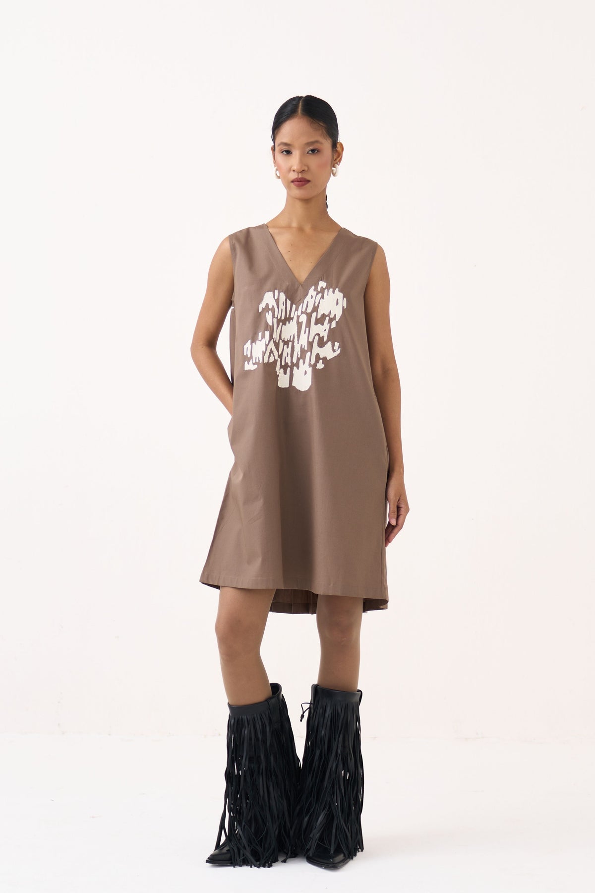 Short Back Pleat Dress
