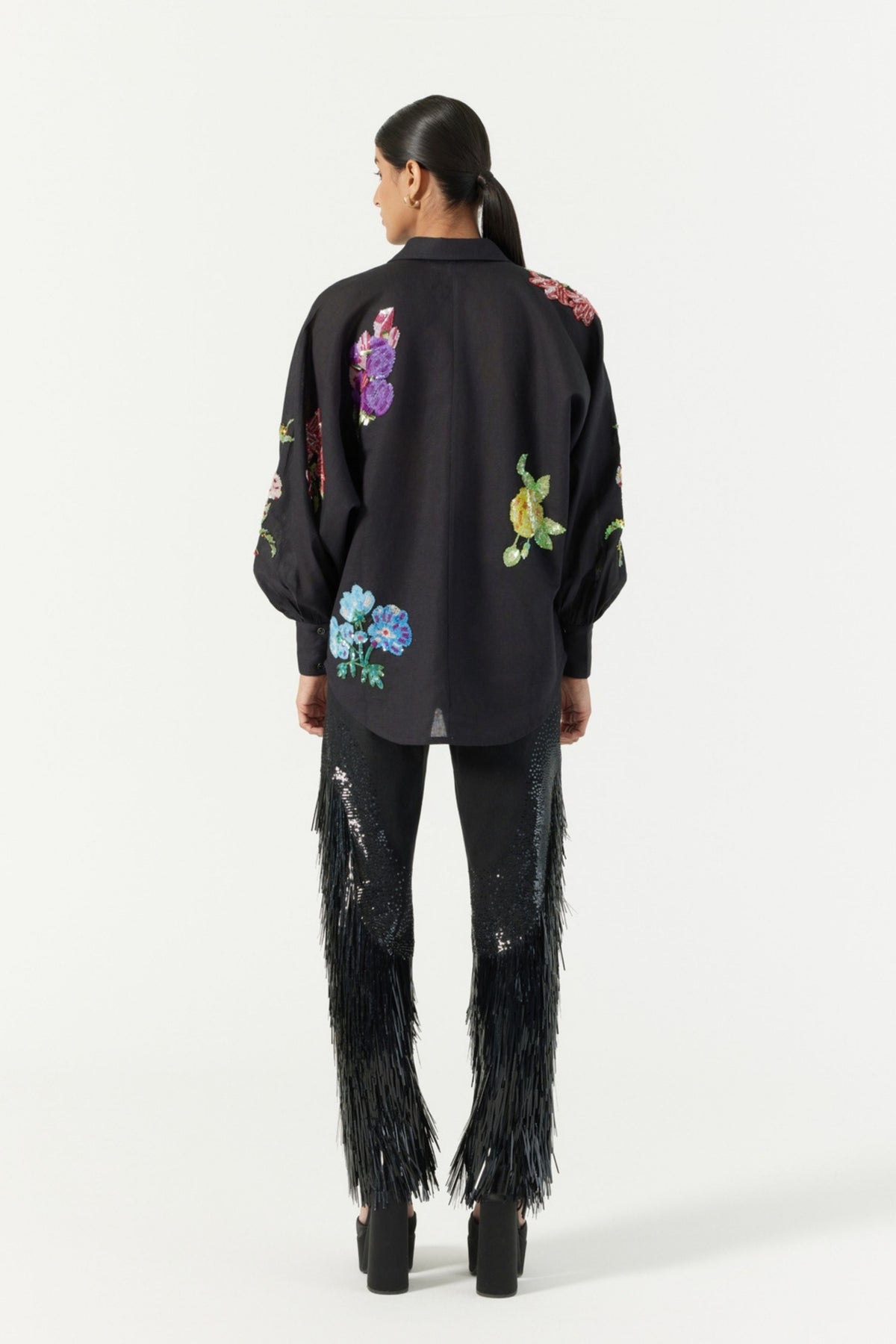 Black Botanical Shirt