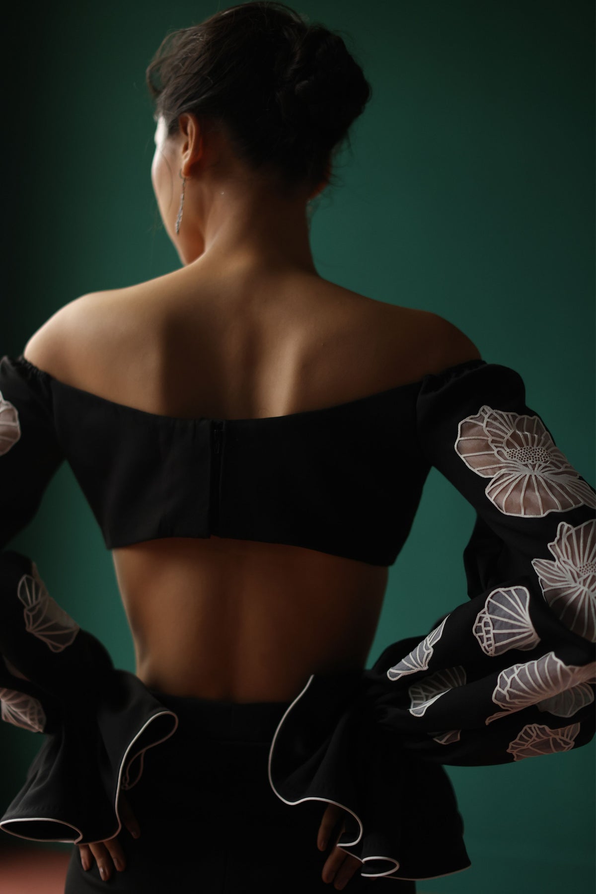 Off Shoulder Black Top