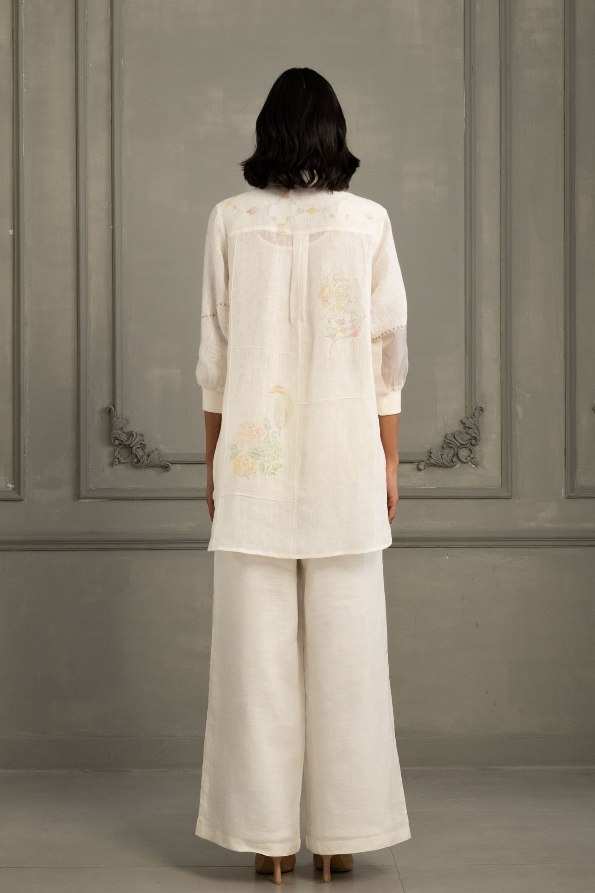 Ivory Gauze Linen Co-ord Set