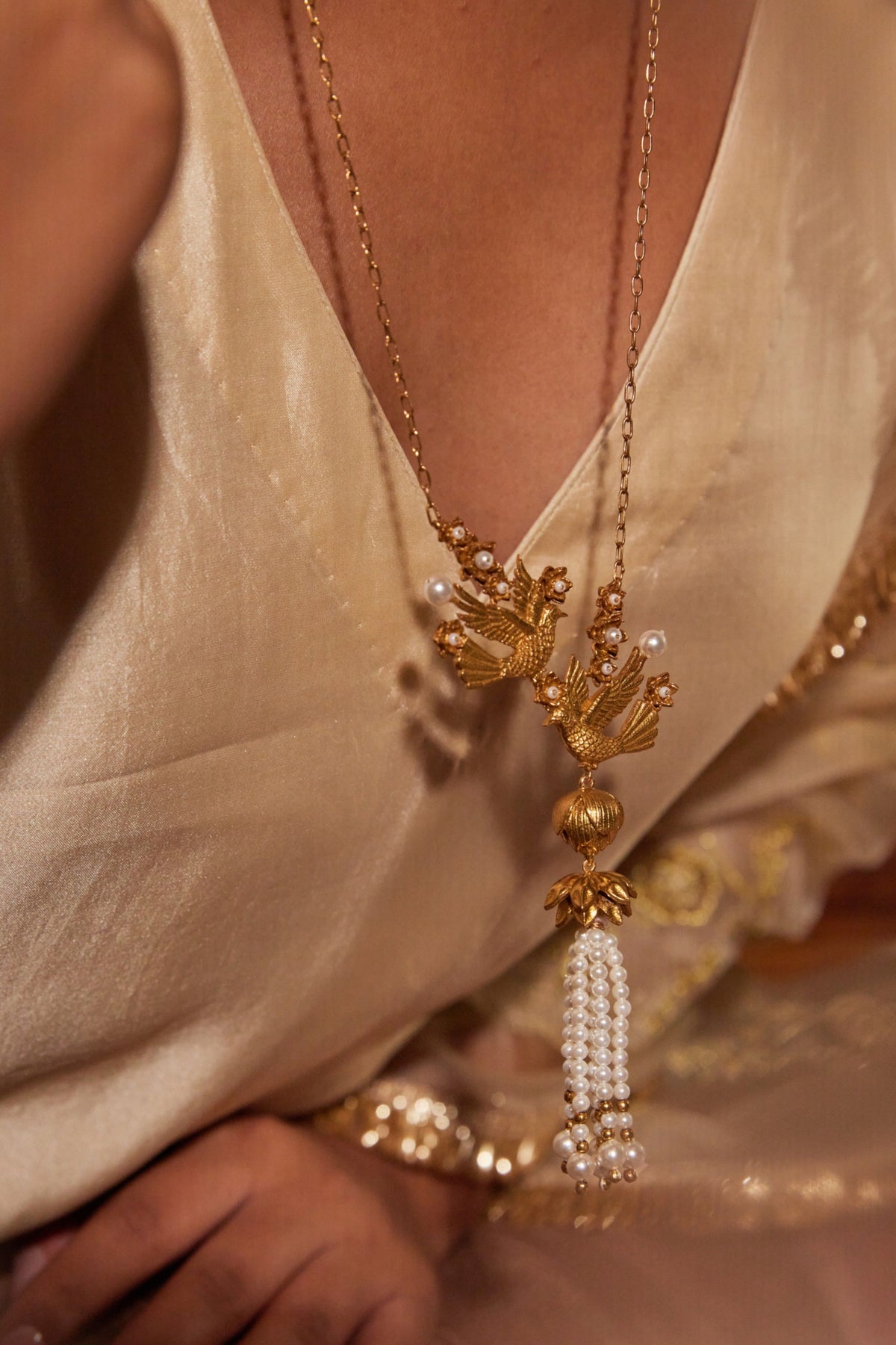 Panchee Pearl Taseel Neckalce
